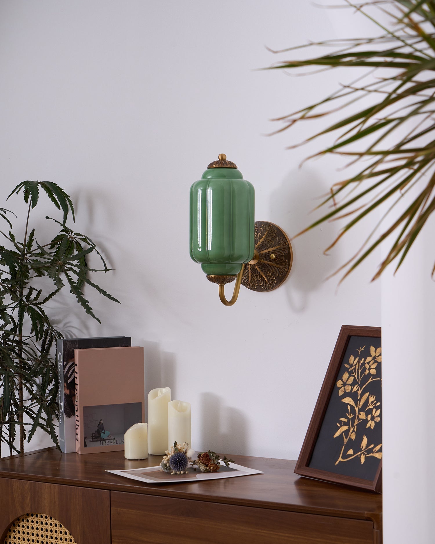 Melvane Vintage Rosa Glas Wandleuchte-Letslighting