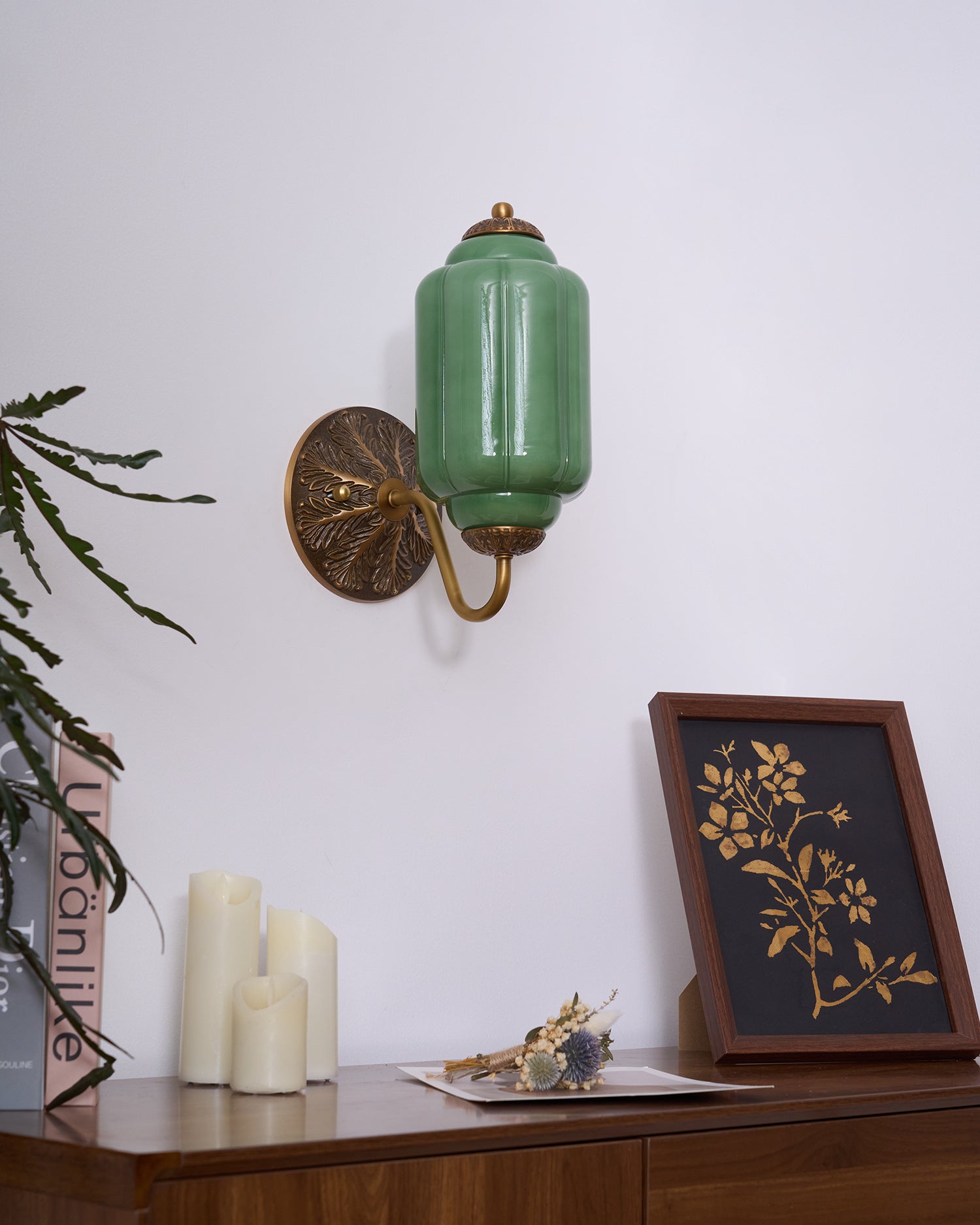 Melvane Vintage Rosa Glas Wandleuchte-Letslighting