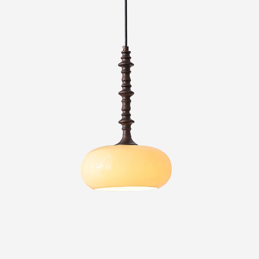 Pendelleuchte Weißer Glasschirm Gedreht Vintage-Letslighting