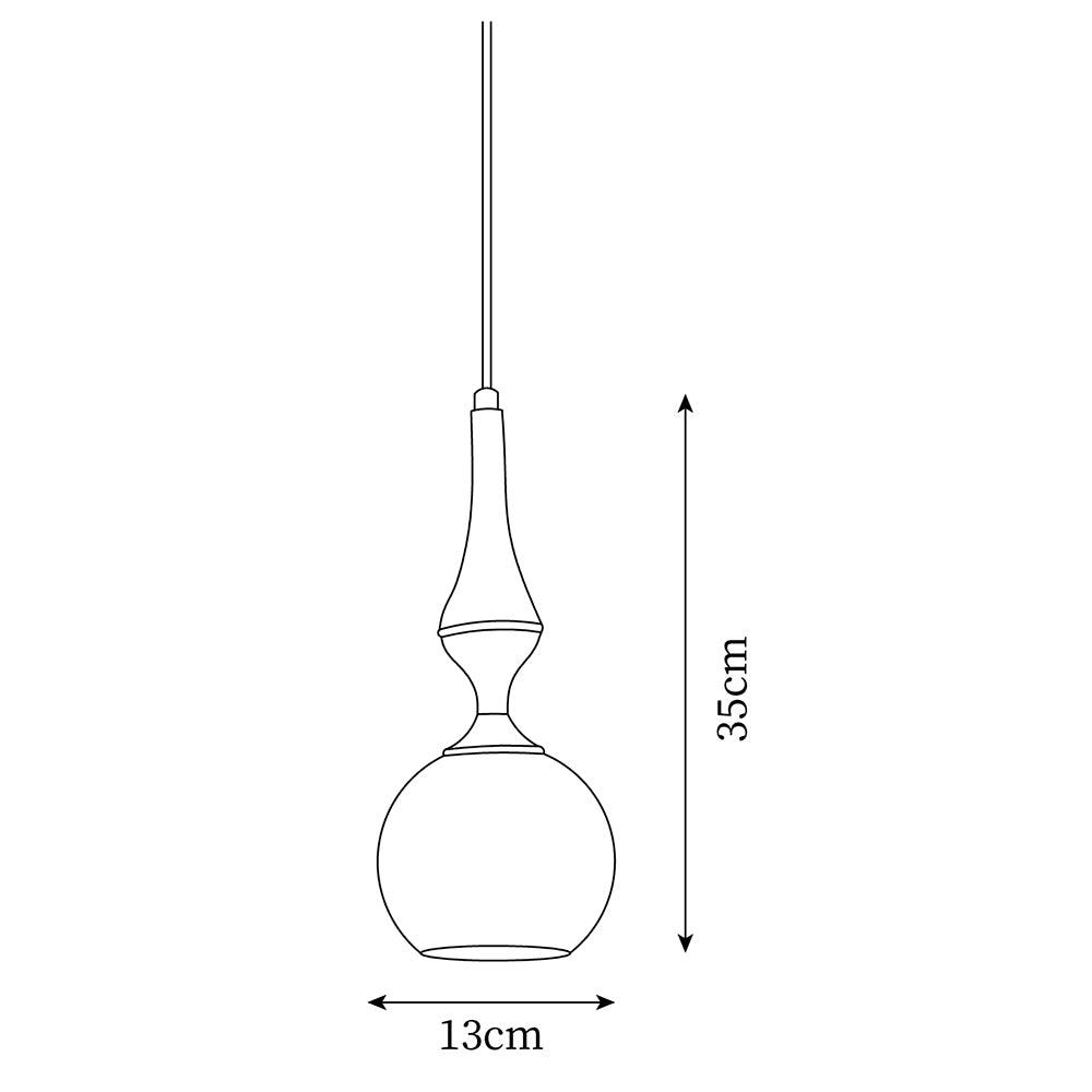Pendelleuchte Weißer Glasschirm Gedreht Vintage-Letslighting