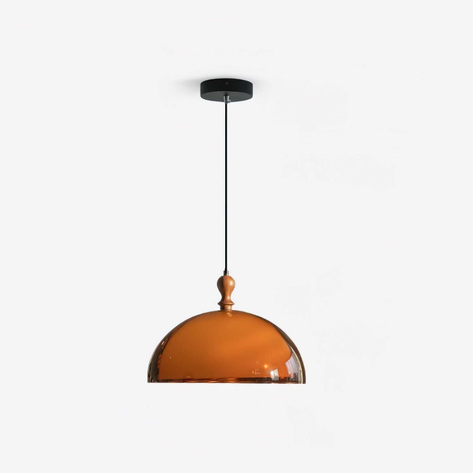 Solven Amber Glass Dome Pendant Light - Letslighting