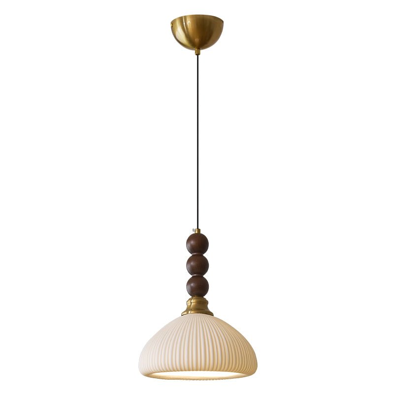 Avshaara Traditionell Eleganz Vintage Stoff Holz Pendelleuchte-Letslighting