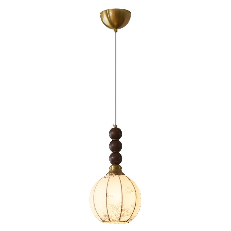 Avshaara Traditionell Eleganz Vintage Stoff Holz Pendelleuchte-Letslighting