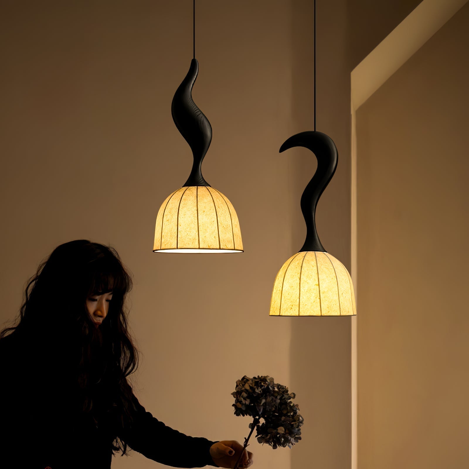 Colire Creativity Pendelleuchte aus Gedrehtem Holz-Letslighting