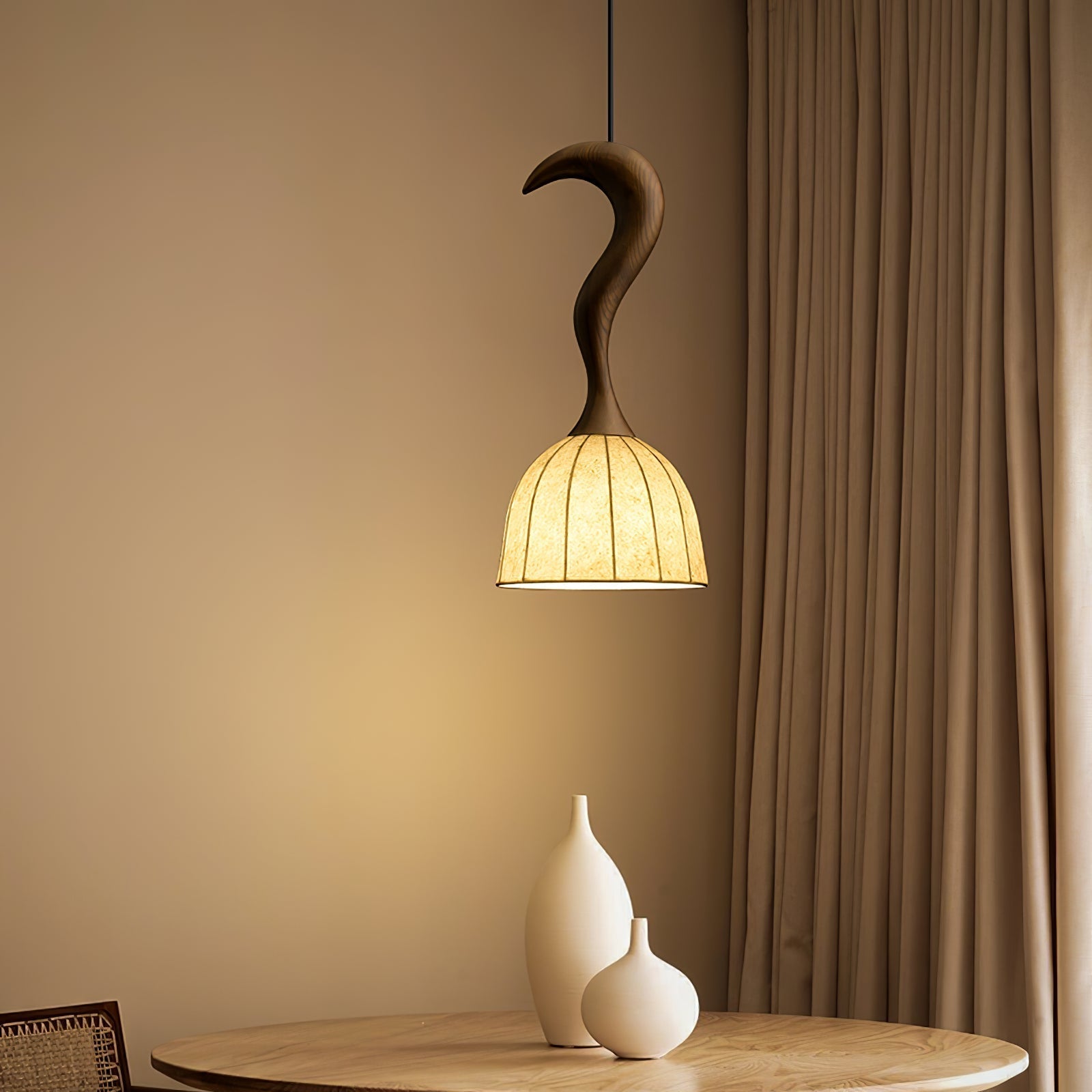 Colire Creativity Pendelleuchte aus Gedrehtem Holz-Letslighting