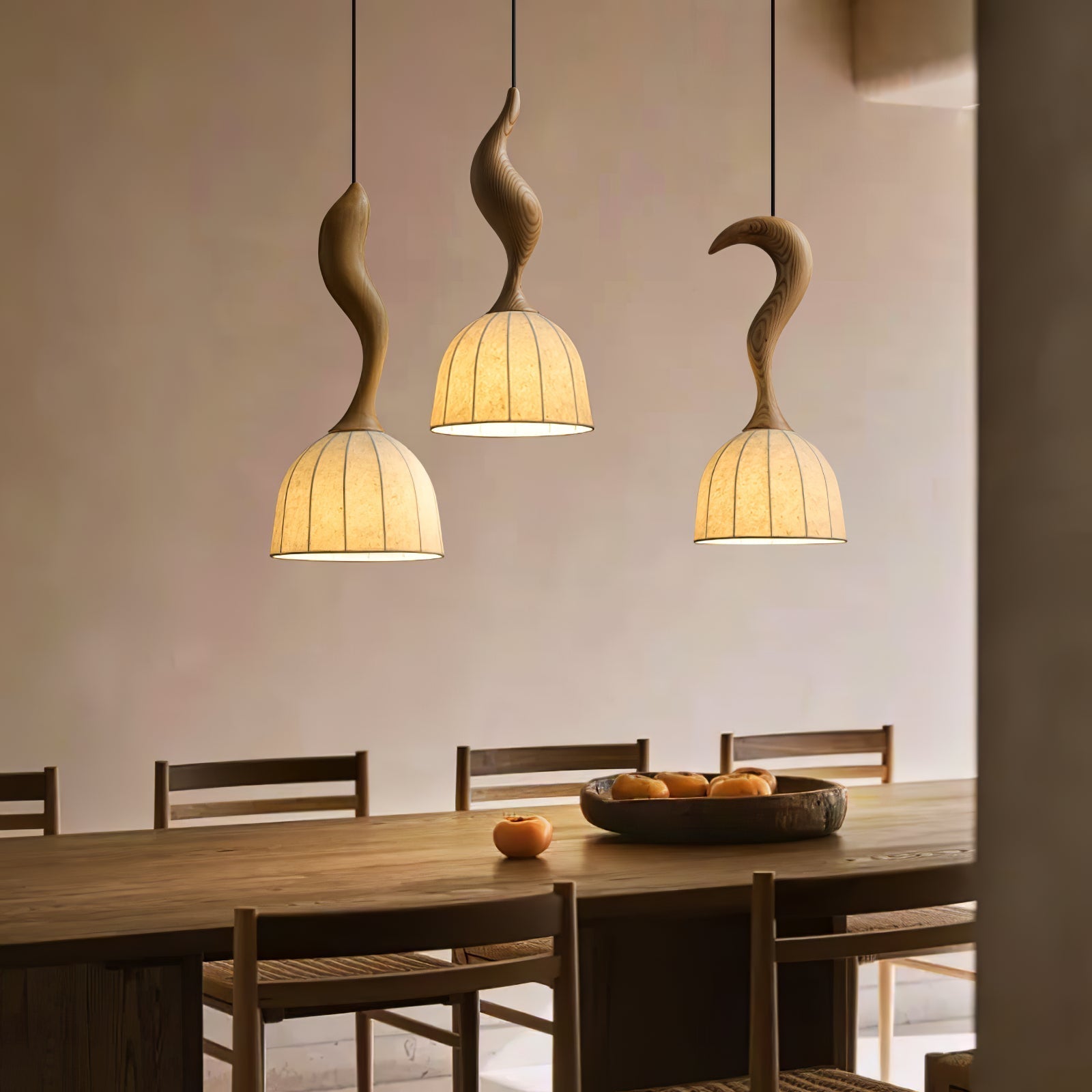 Colire Creativity Pendelleuchte aus Gedrehtem Holz-Letslighting