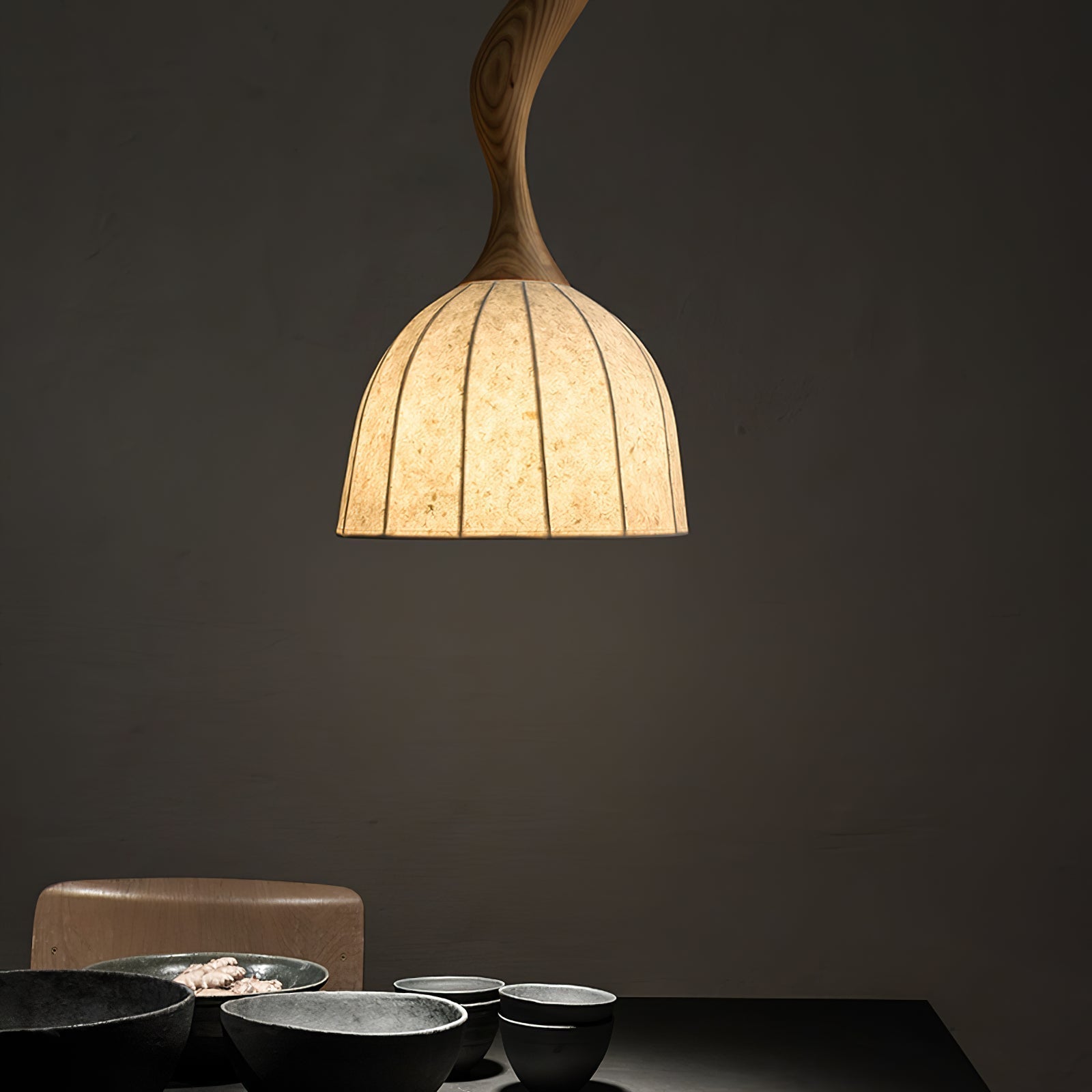 Colire Creativity Pendelleuchte aus Gedrehtem Holz-Letslighting