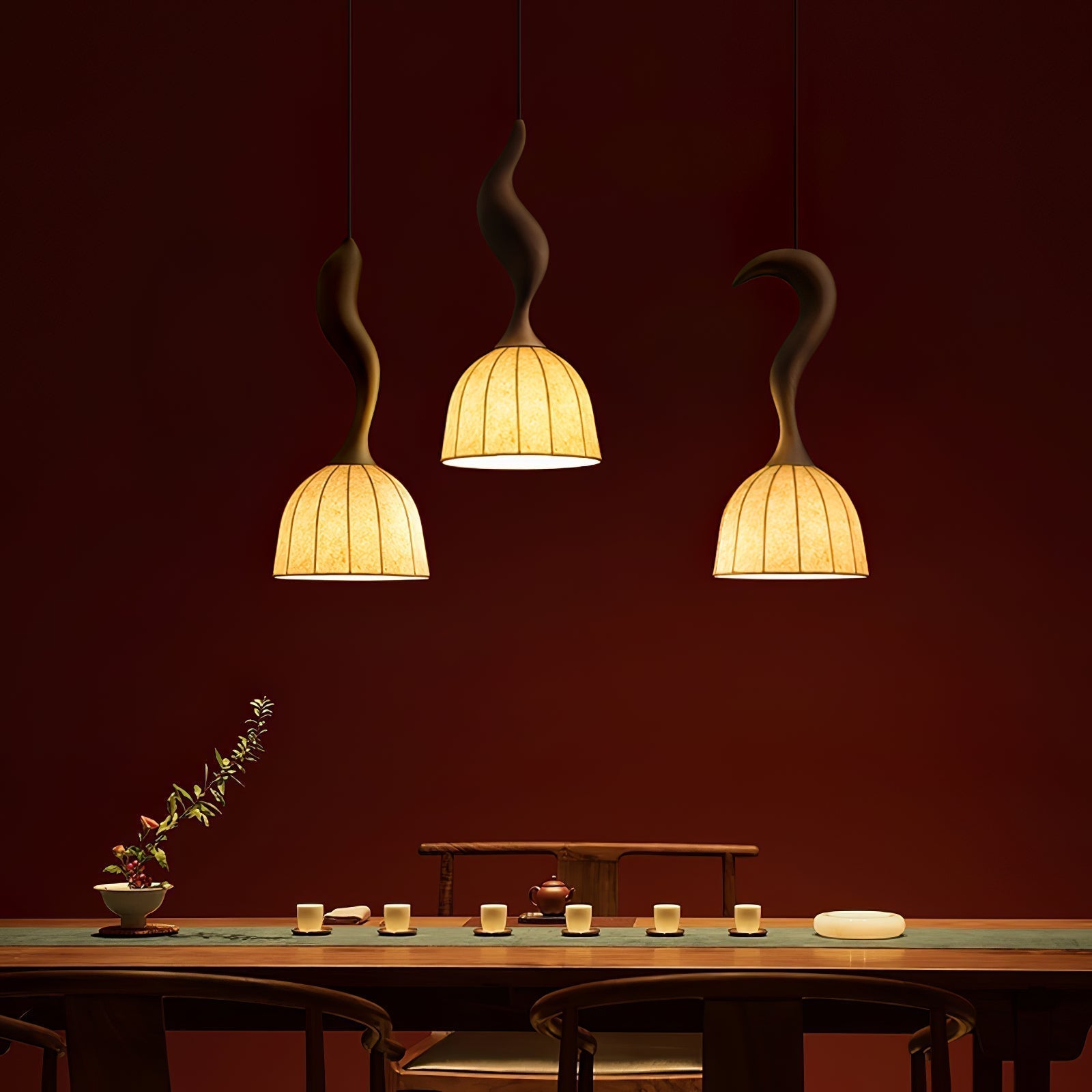 Colire Creativity Pendelleuchte aus Gedrehtem Holz-Letslighting