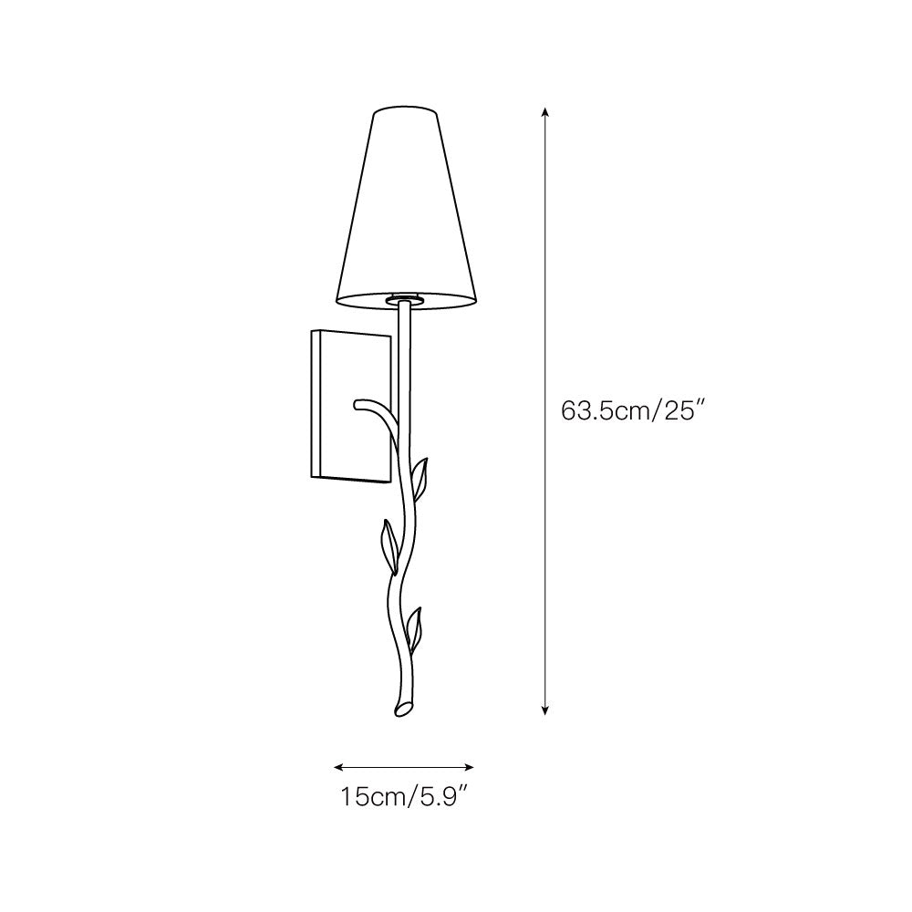 Petal Messing Stoff Wandleuchte-Letslighting