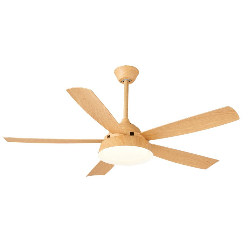 Orvino Deckenventilatorleuchte Holz, Licht an