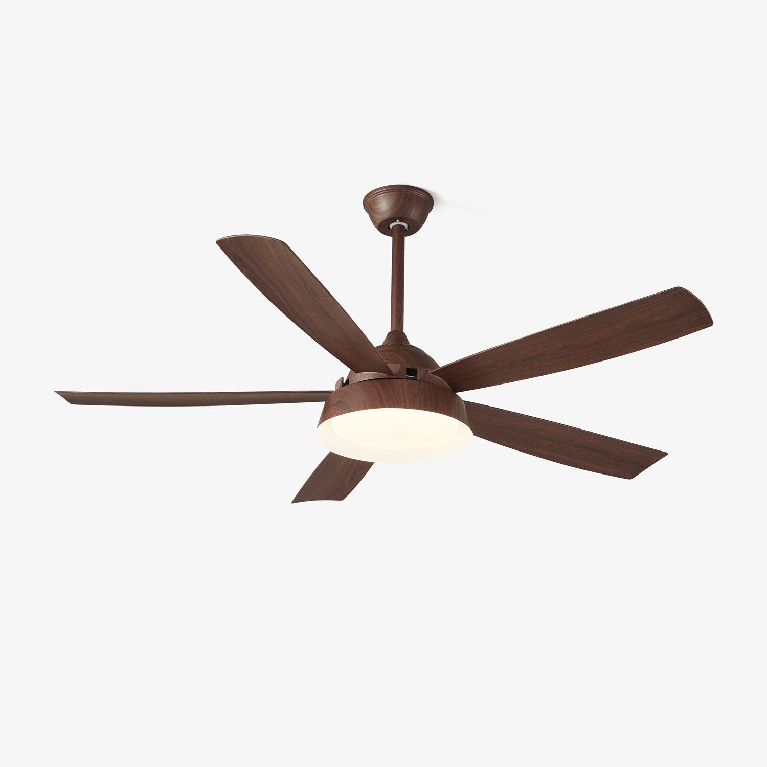 Orvino Deckenventilatorleuchte Holz, Vorderansicht