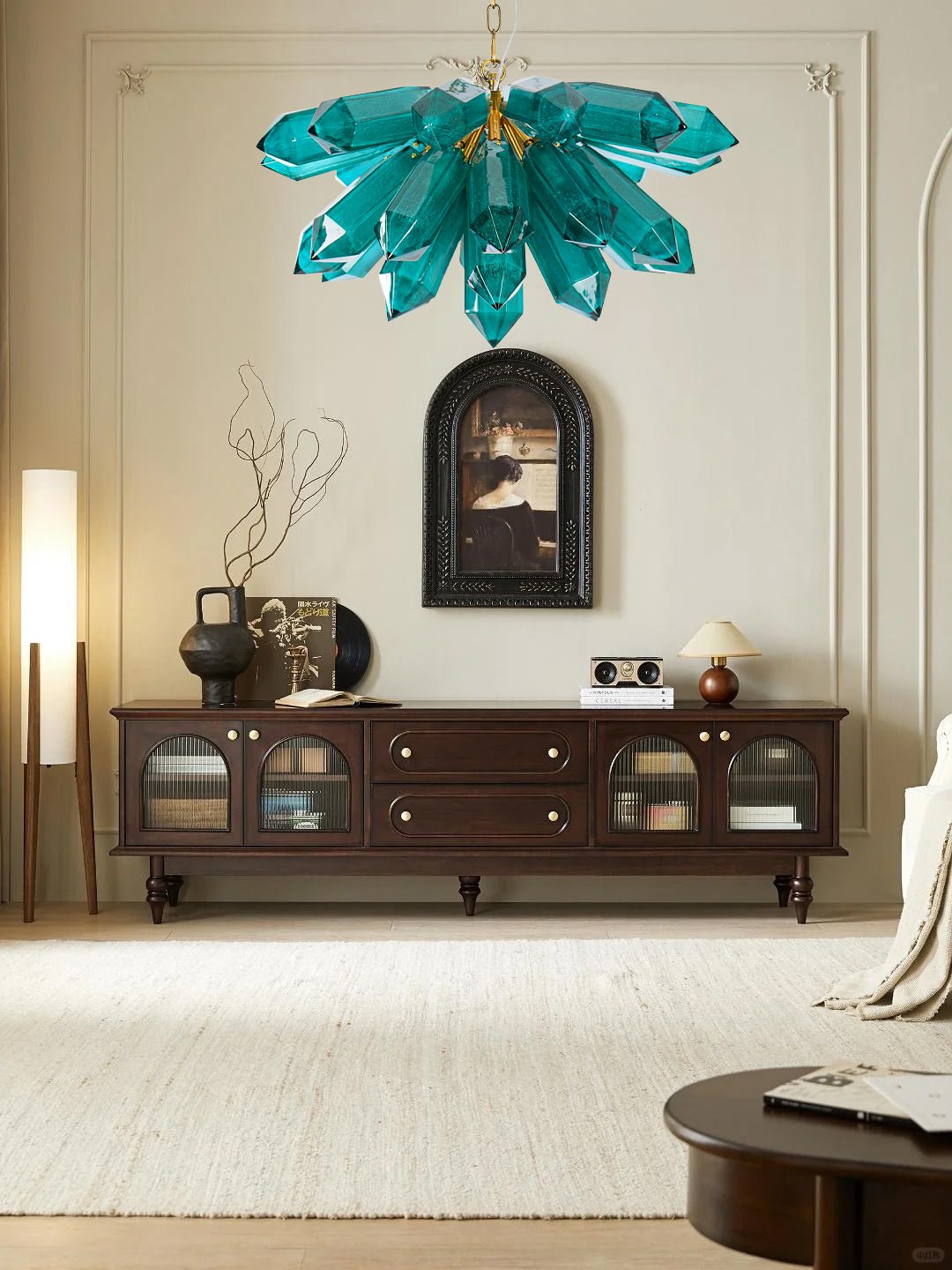 Aurora Chandelier Emerald Crystal Starburst Gold - Neutralighting