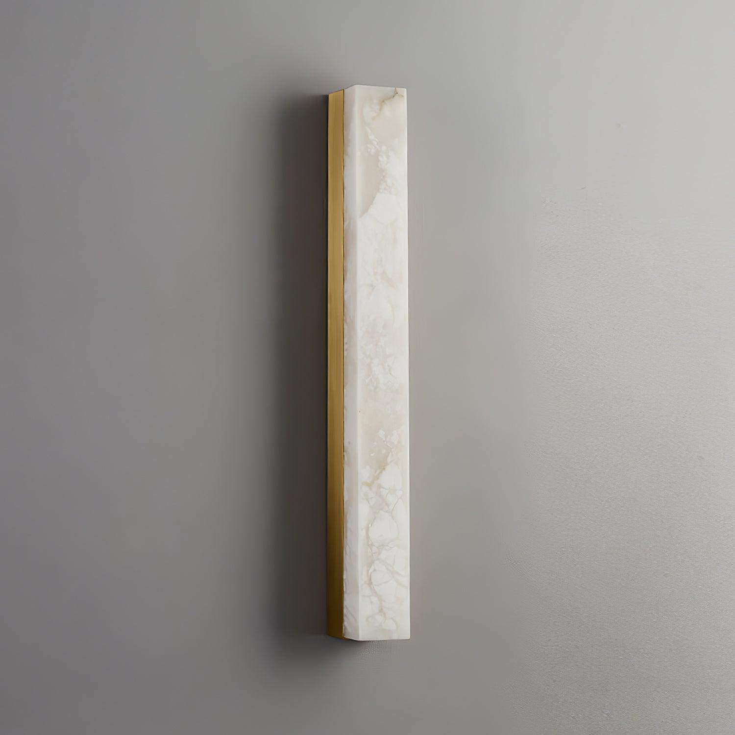 Quill Modern Minimalist Brass Alabaster Wall Lamp - Letslighting