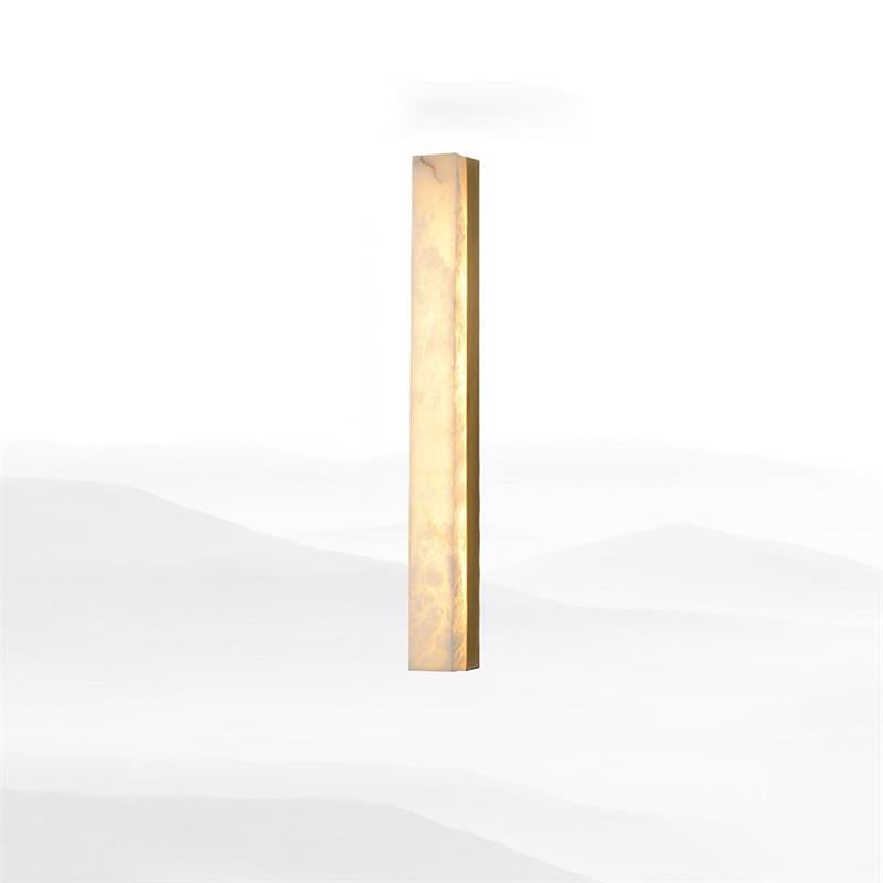Quill Modern Minimalist Brass Alabaster Wall Lamp - Letslighting