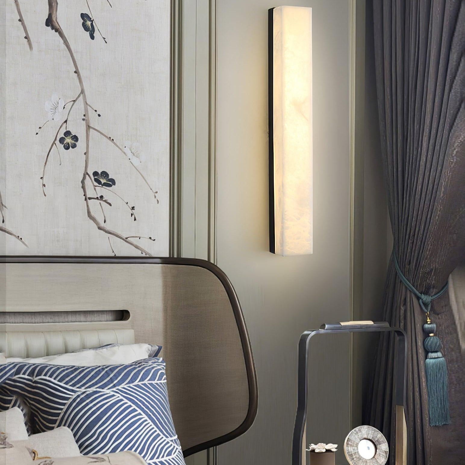 Isen Lineare Messing Alabaster Wandleuchte