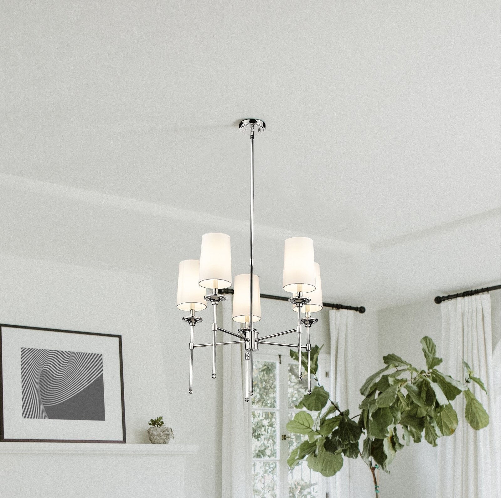 Armiriel Vintage Industrieller Messing Stoff-Kronleuchter-Letslighting