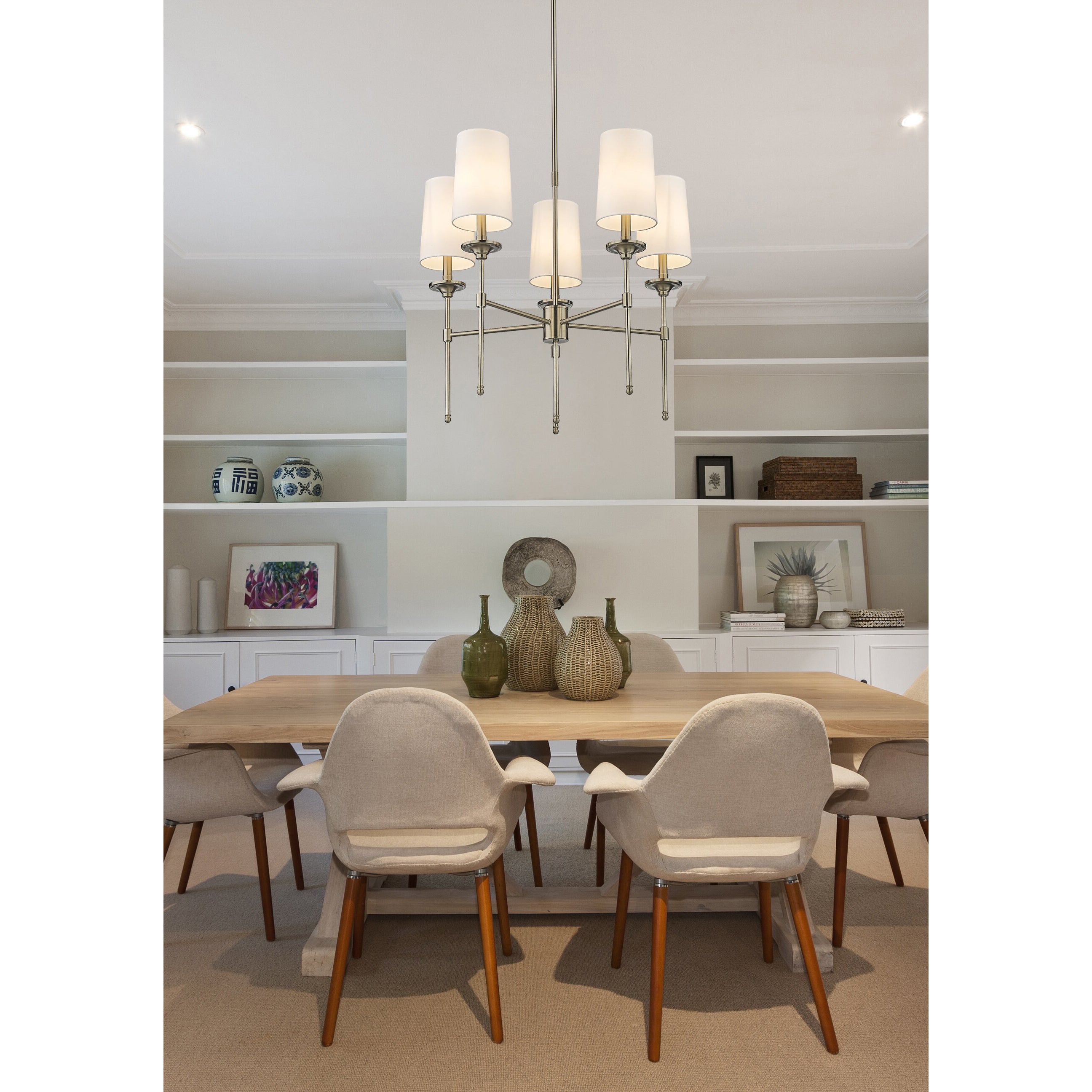 Armiriel Vintage Industrieller Messing Stoff-Kronleuchter-Letslighting