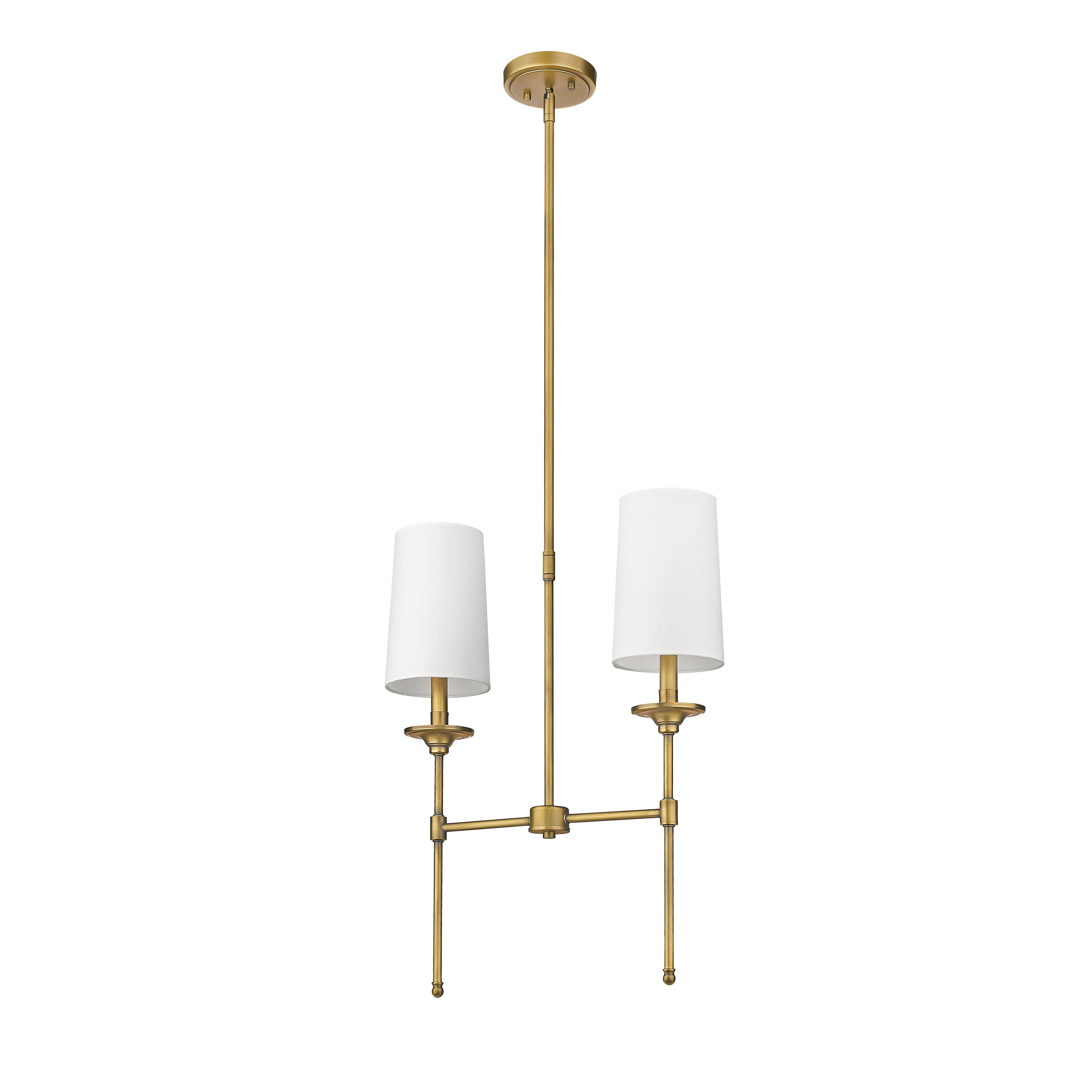 Verinyra Industrieller Vintage Kronleuchter aus Messing mit Stoffbezug-Letslighting