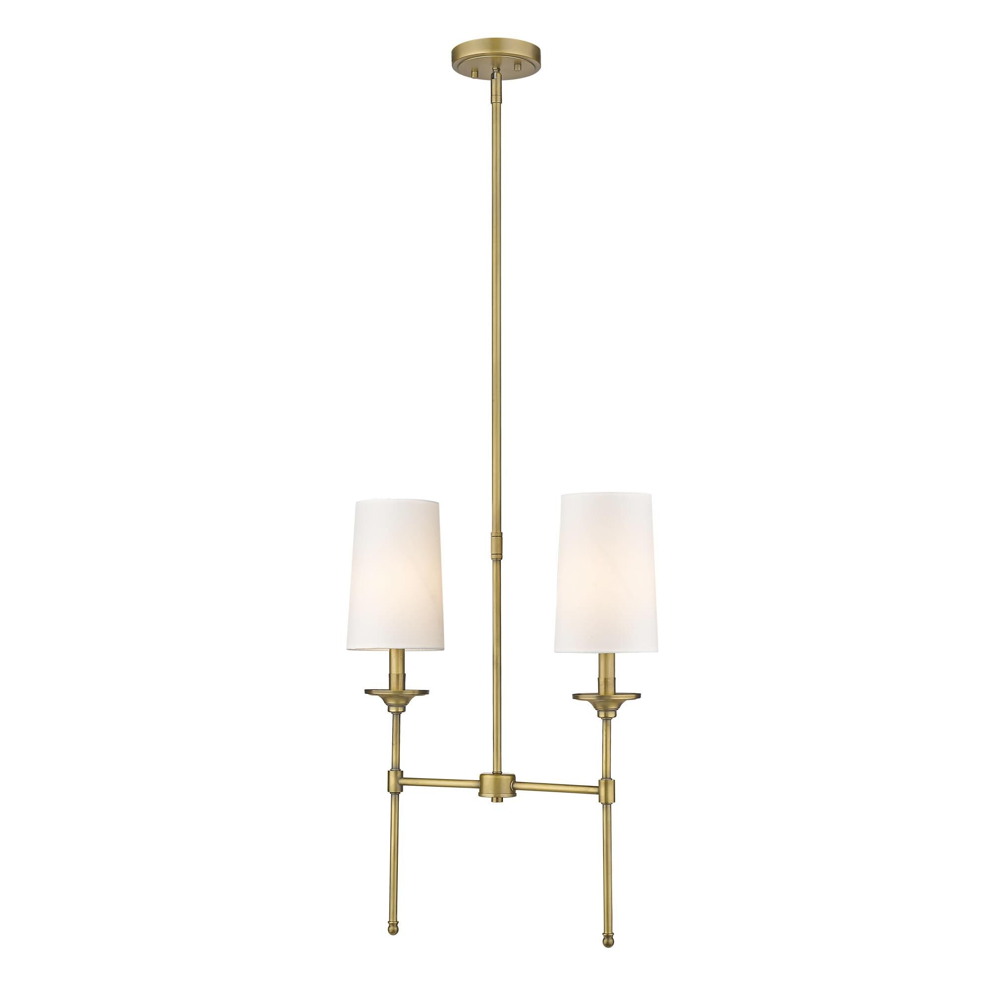 Verinyra Industrieller Vintage Kronleuchter aus Messing mit Stoffbezug-Letslighting