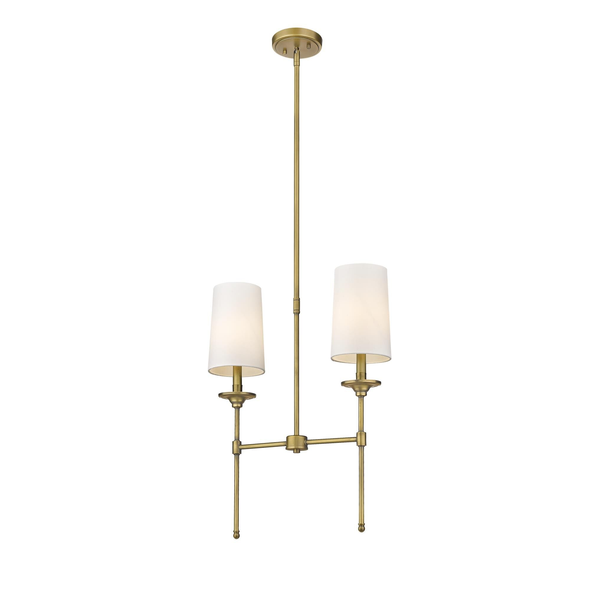 Verinyra Industrieller Vintage Kronleuchter aus Messing mit Stoffbezug-Letslighting