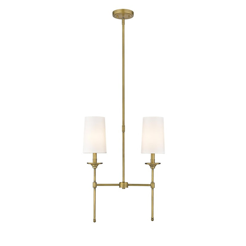 Verinyra Industrieller Vintage Kronleuchter aus Messing mit Stoffbezug-Letslighting