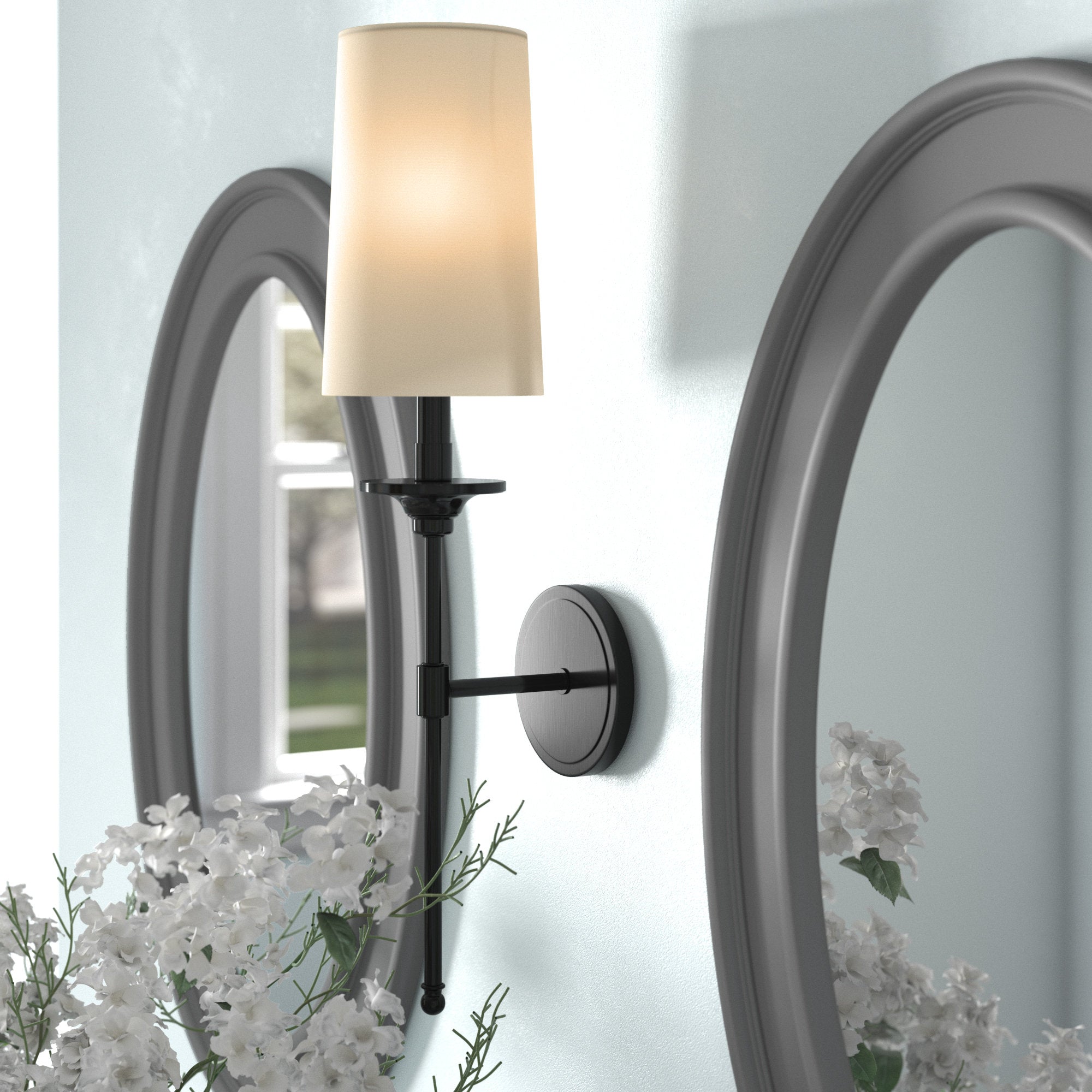 Esileth Messing Stoff Vintage Industrial Wandleuchte-Letslighting