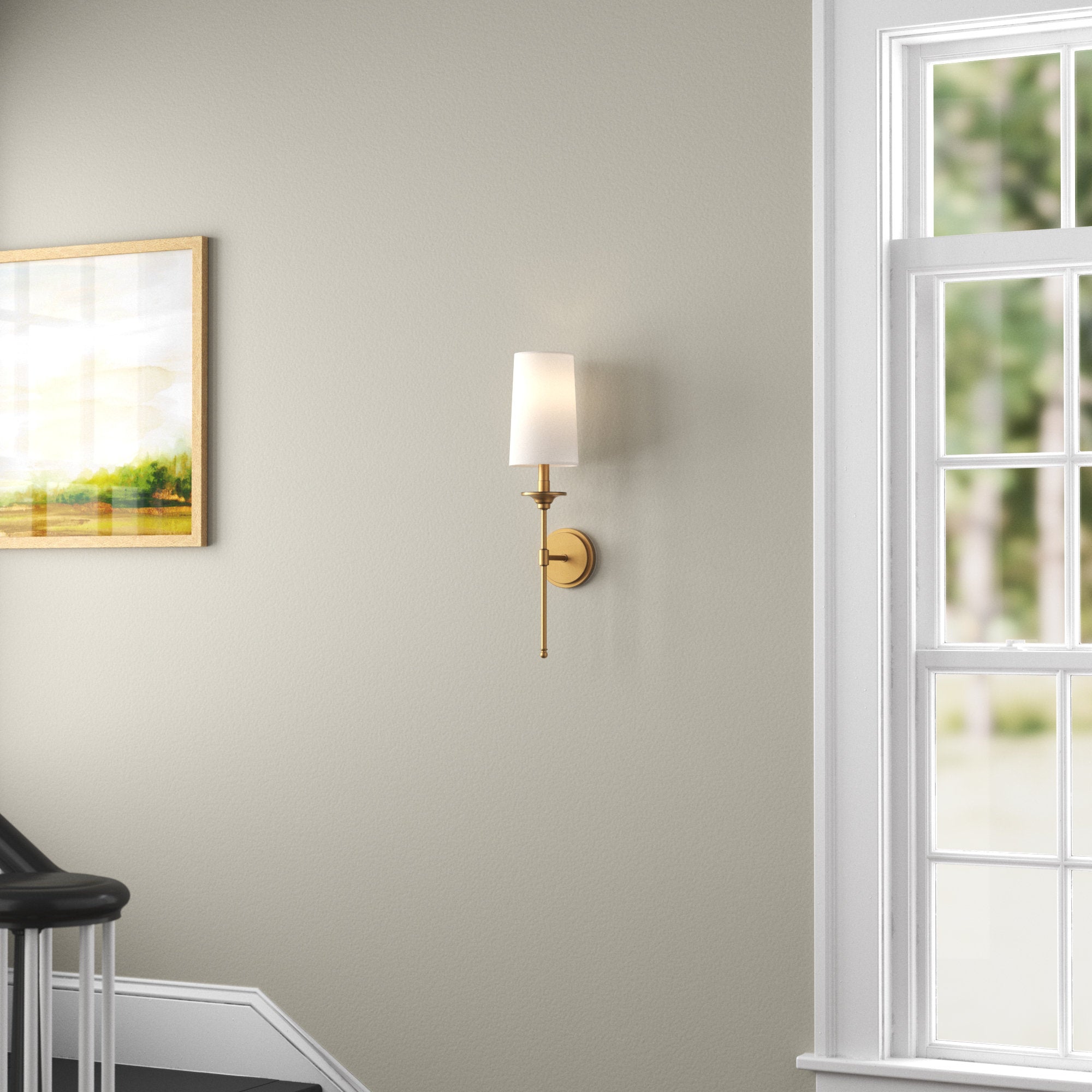 Esileth Messing Stoff Vintage Industrial Wandleuchte-Letslighting