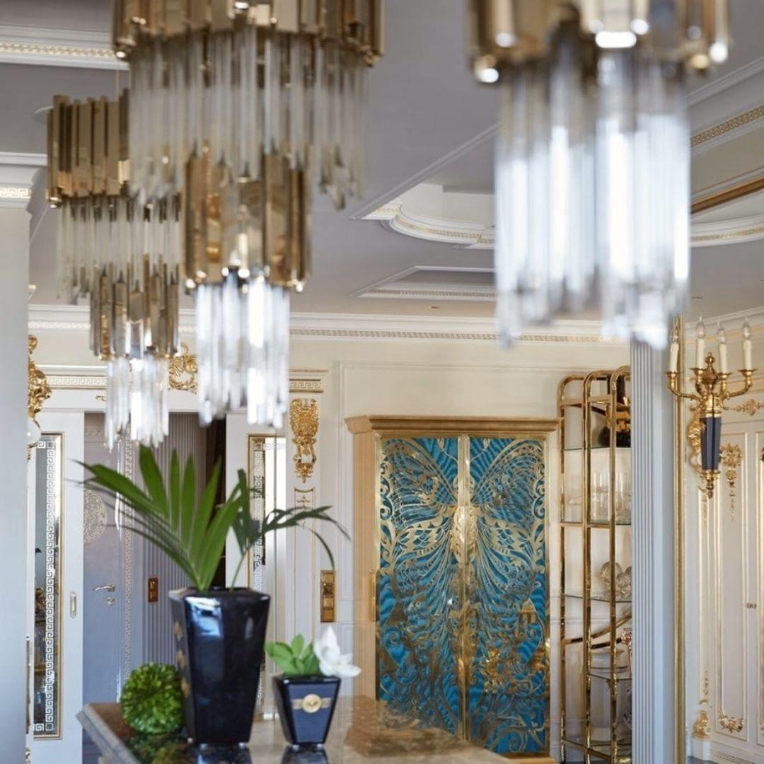 Lustra Kronleuchter Gold Kristall Golden-Letslighting