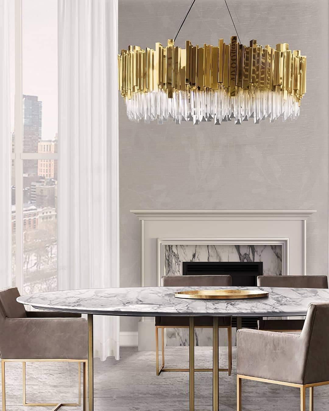 Lustra Kronleuchter Gold Kristall Golden-Letslighting