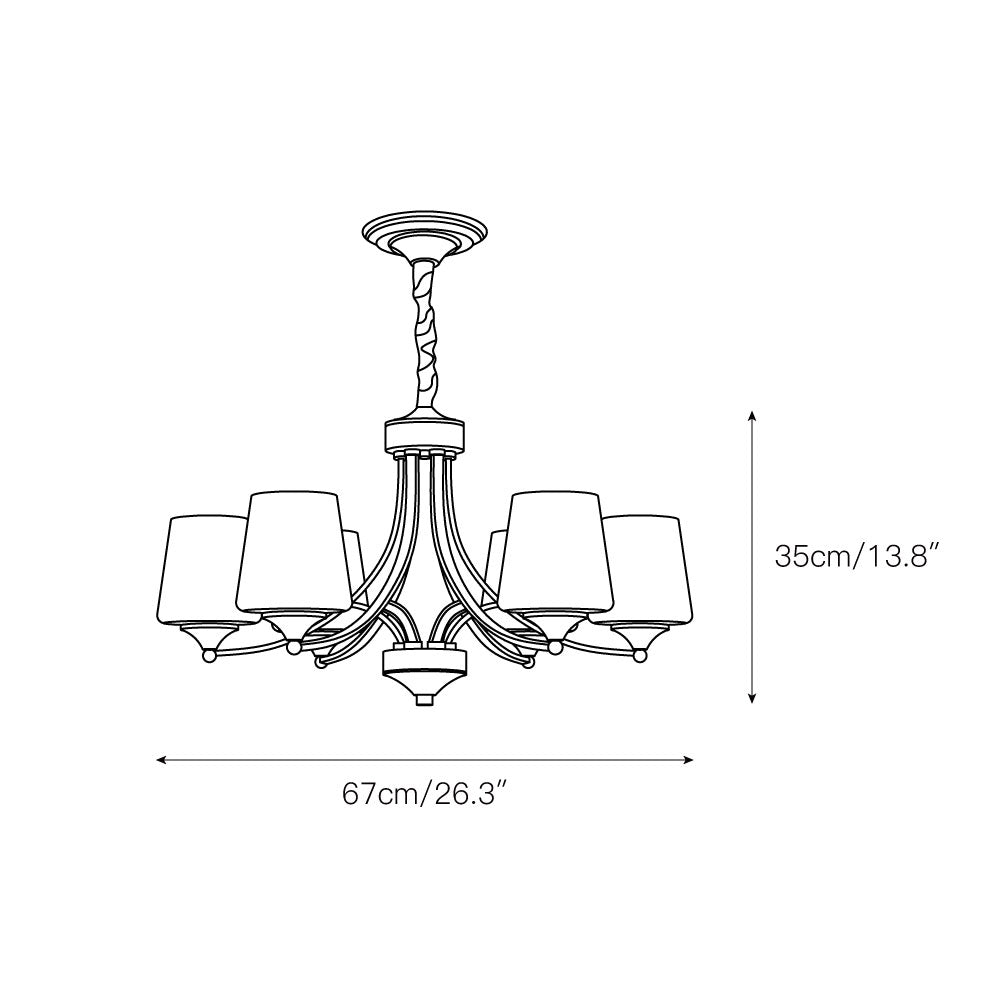 Ulrinara Postmodern Luxus Messing Glas Kronleuchter-Letslighting