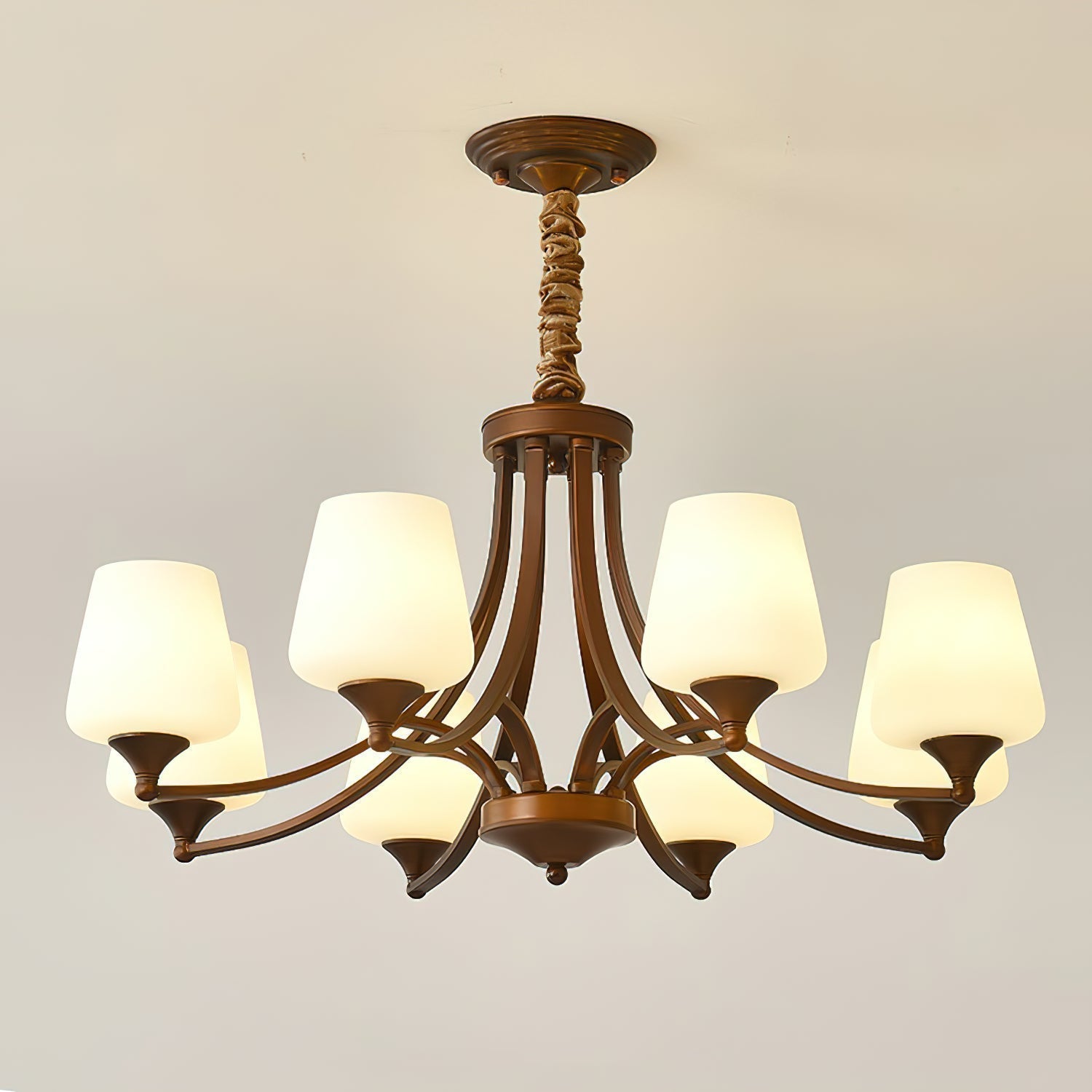Ulrinara Postmodern Luxus Messing Glas Kronleuchter-Letslighting