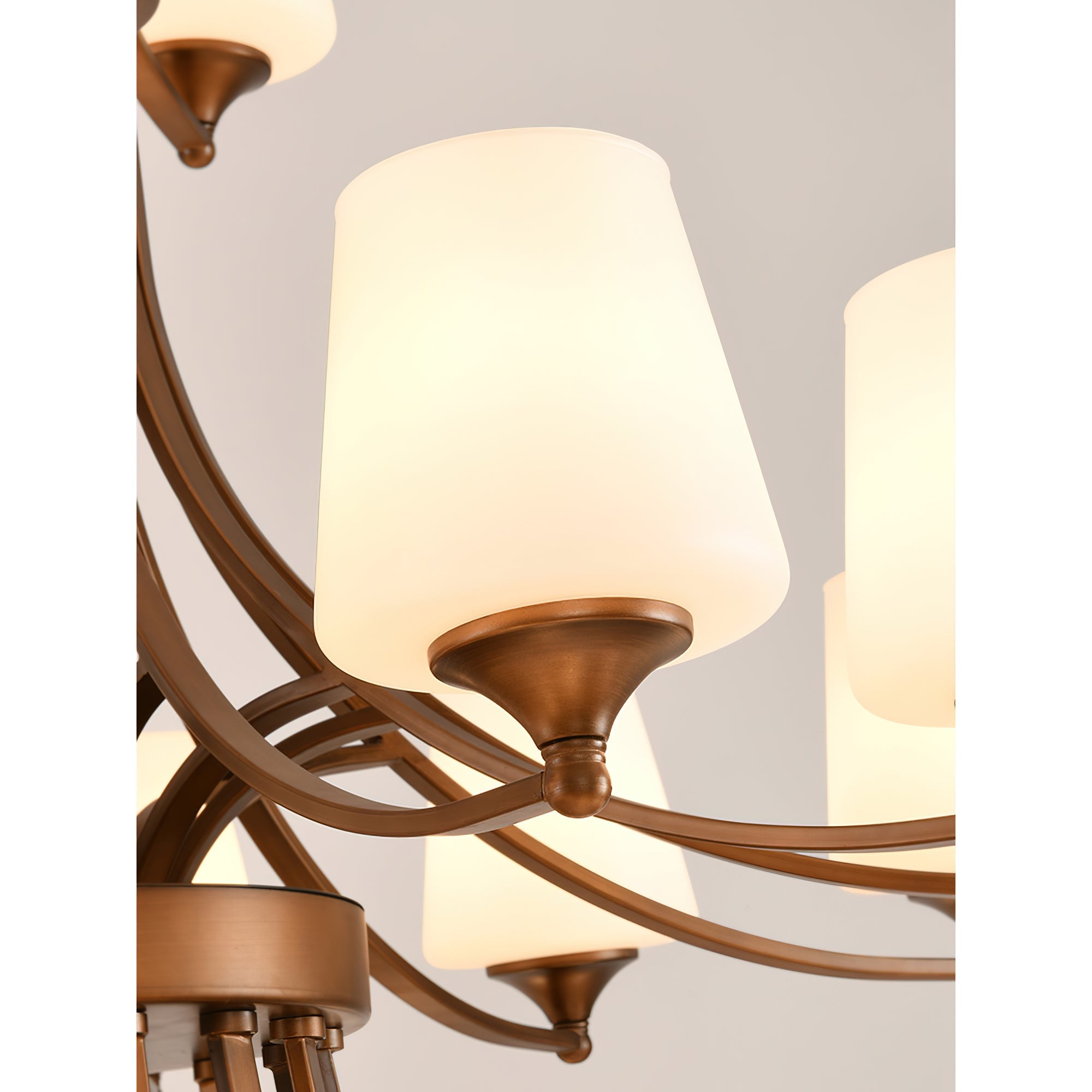 Ulrinara Postmodern Luxus Messing Glas Kronleuchter-Letslighting