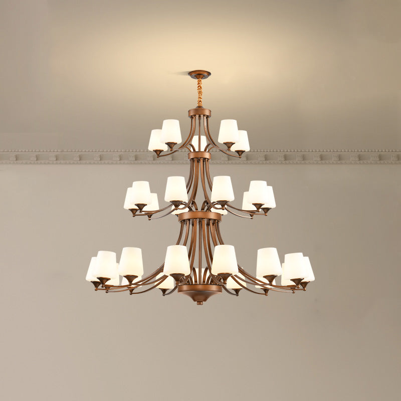 Ulrinara Postmodern Luxus Messing Glas Kronleuchter-Letslighting