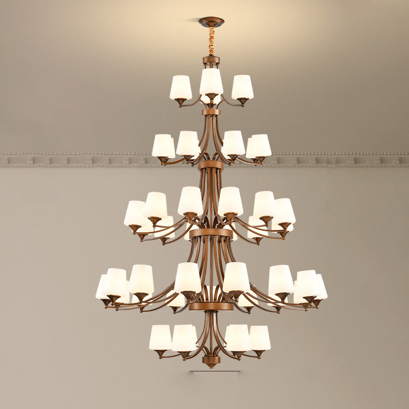 Ulrinara Postmodern Luxus Messing Glas Kronleuchter-Letslighting