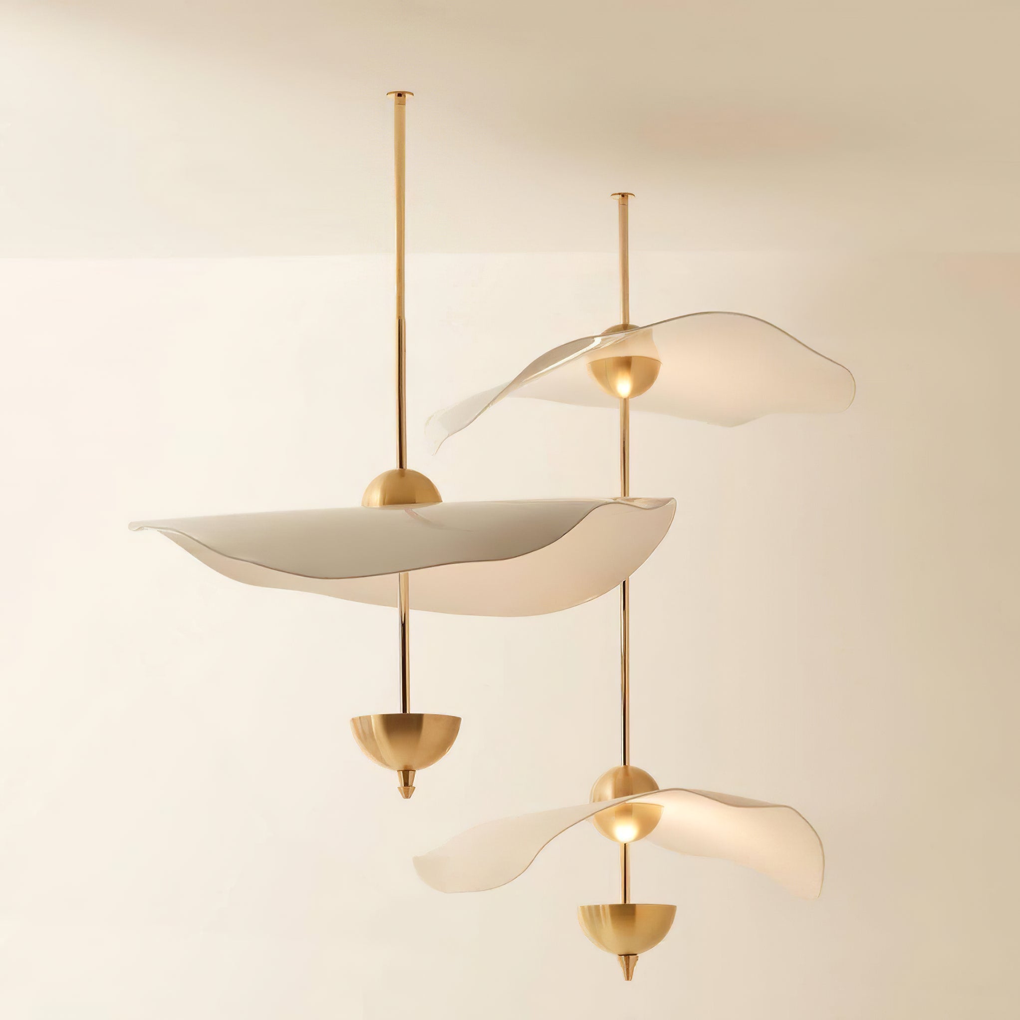 Lusso Wave Double Biscuit Pendant Light-Letslighting