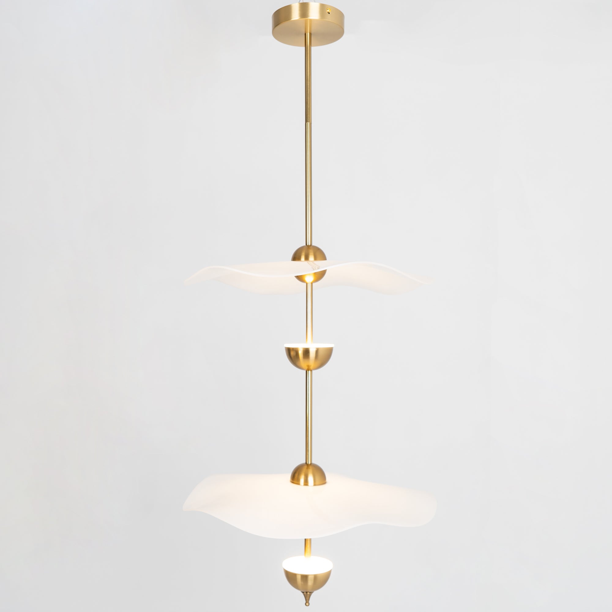Lusso Wave Double Biscuit Pendant Light-Letslighting