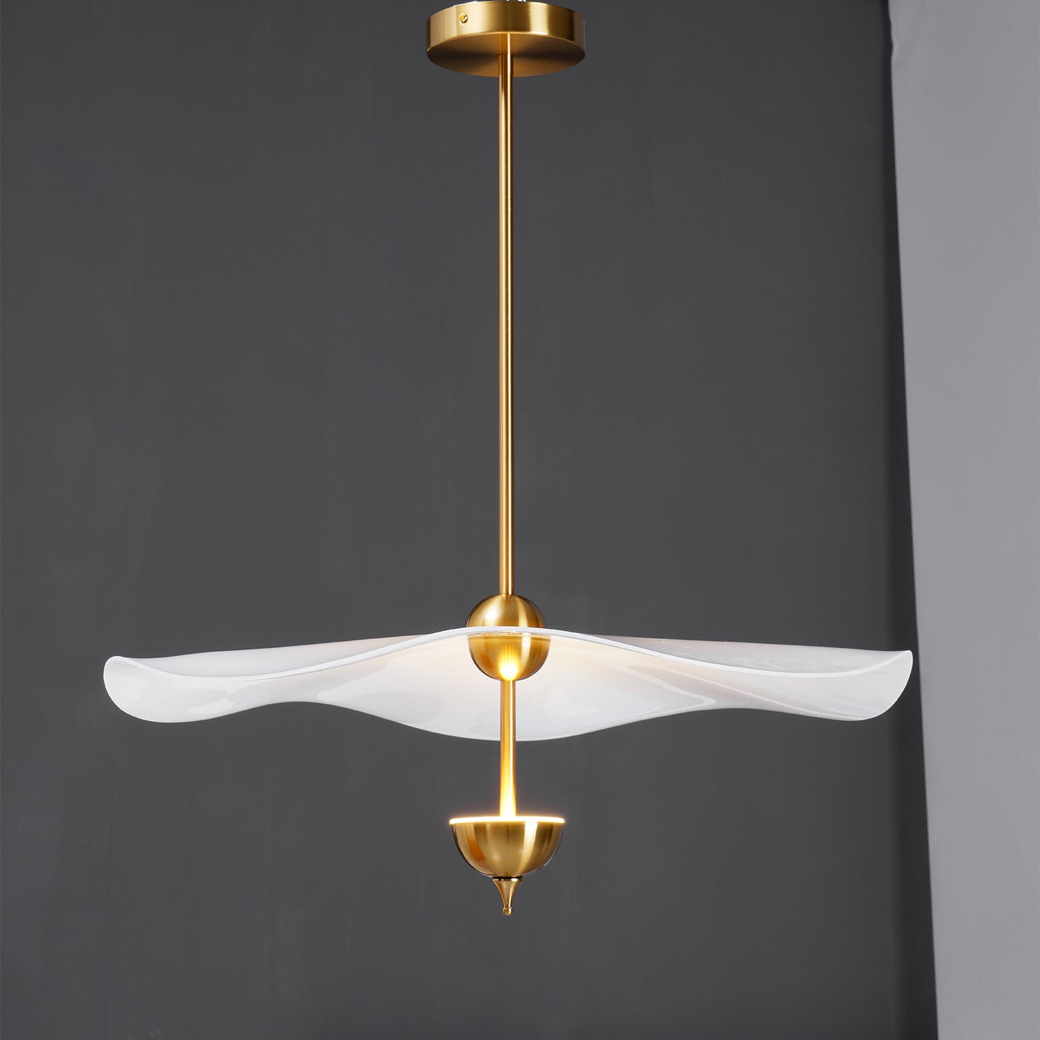 Lusso Wave Double Biscuit Pendant Light-Letslighting