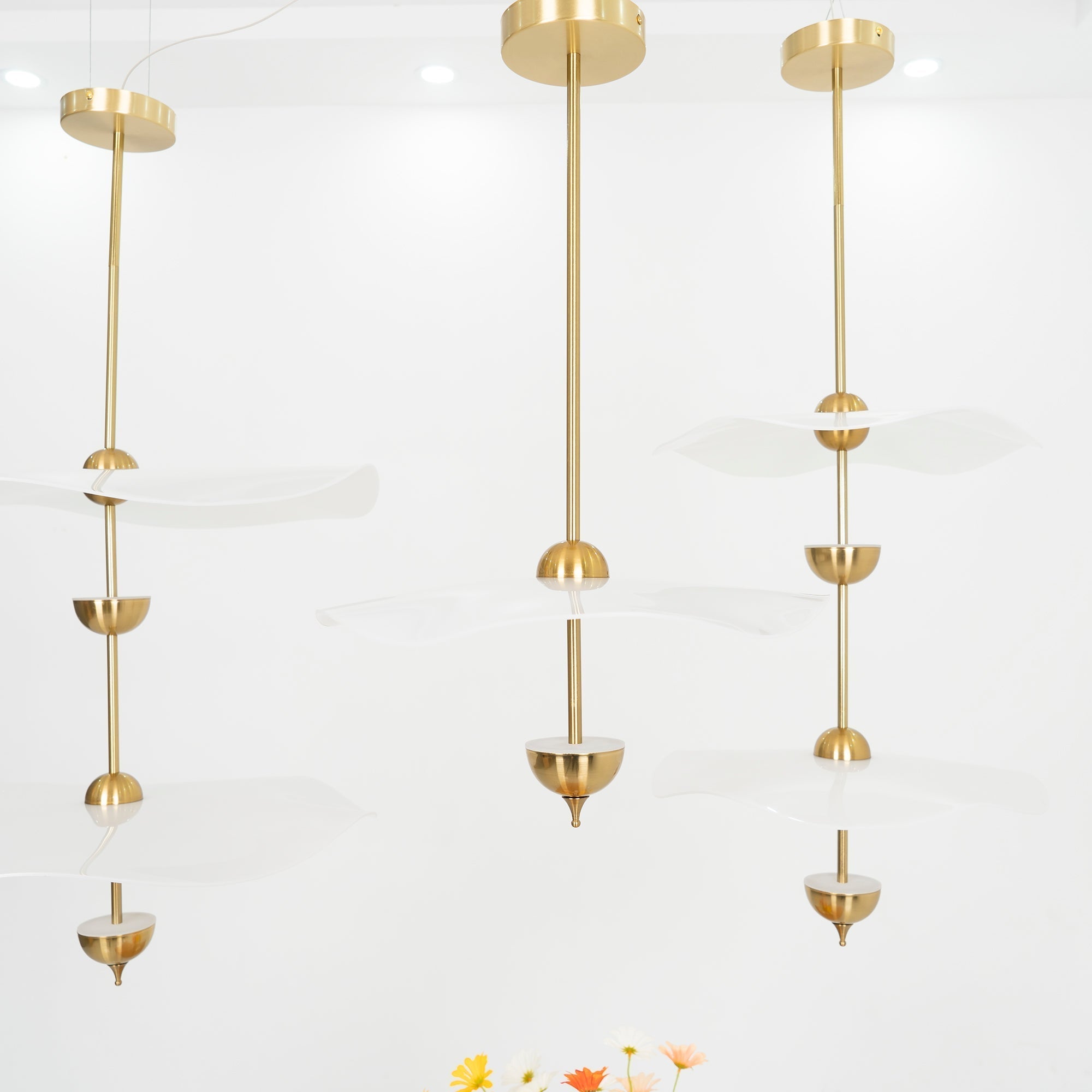 Lusso Wave Double Biscuit Pendant Light-Letslighting