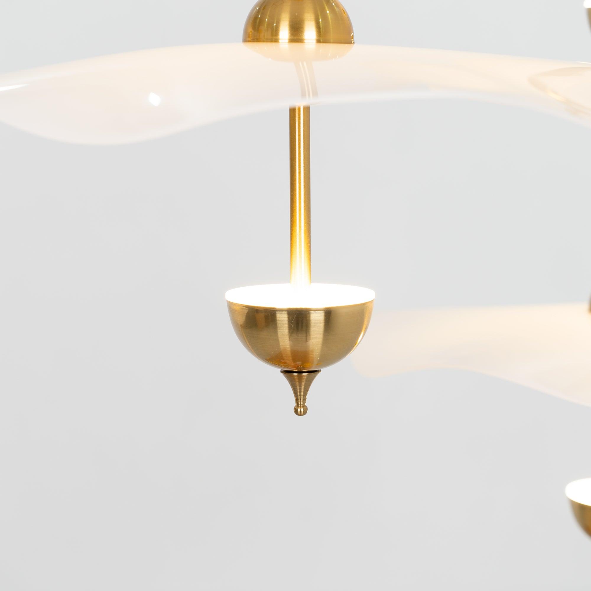 Lusso Wave Double Biscuit Pendant Light-Letslighting