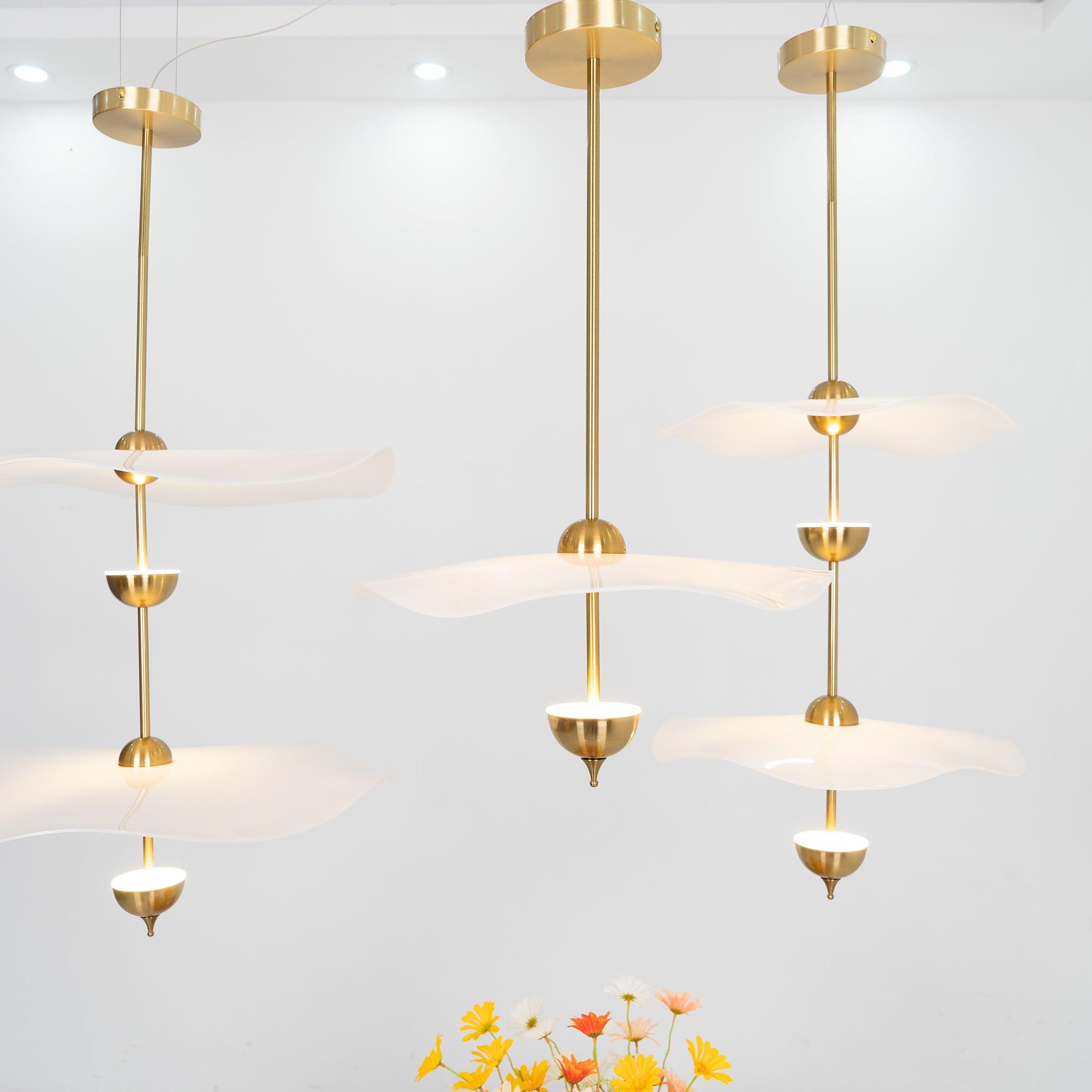 Lusso Wave Double Biscuit Pendant Light-Letslighting