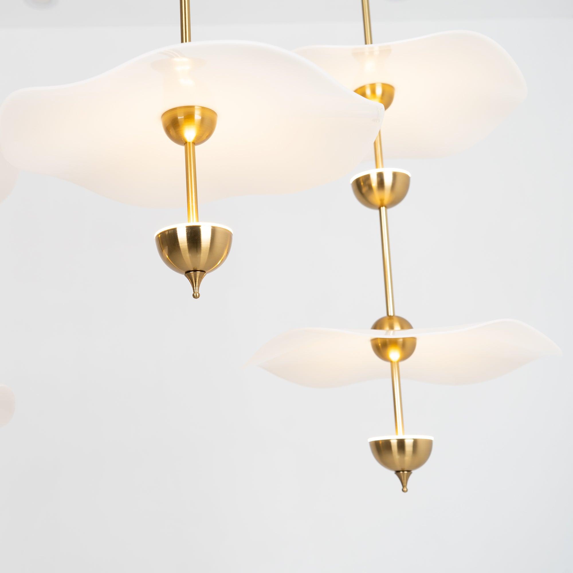 Lusso Wave Double Biscuit Pendant Light-Letslighting