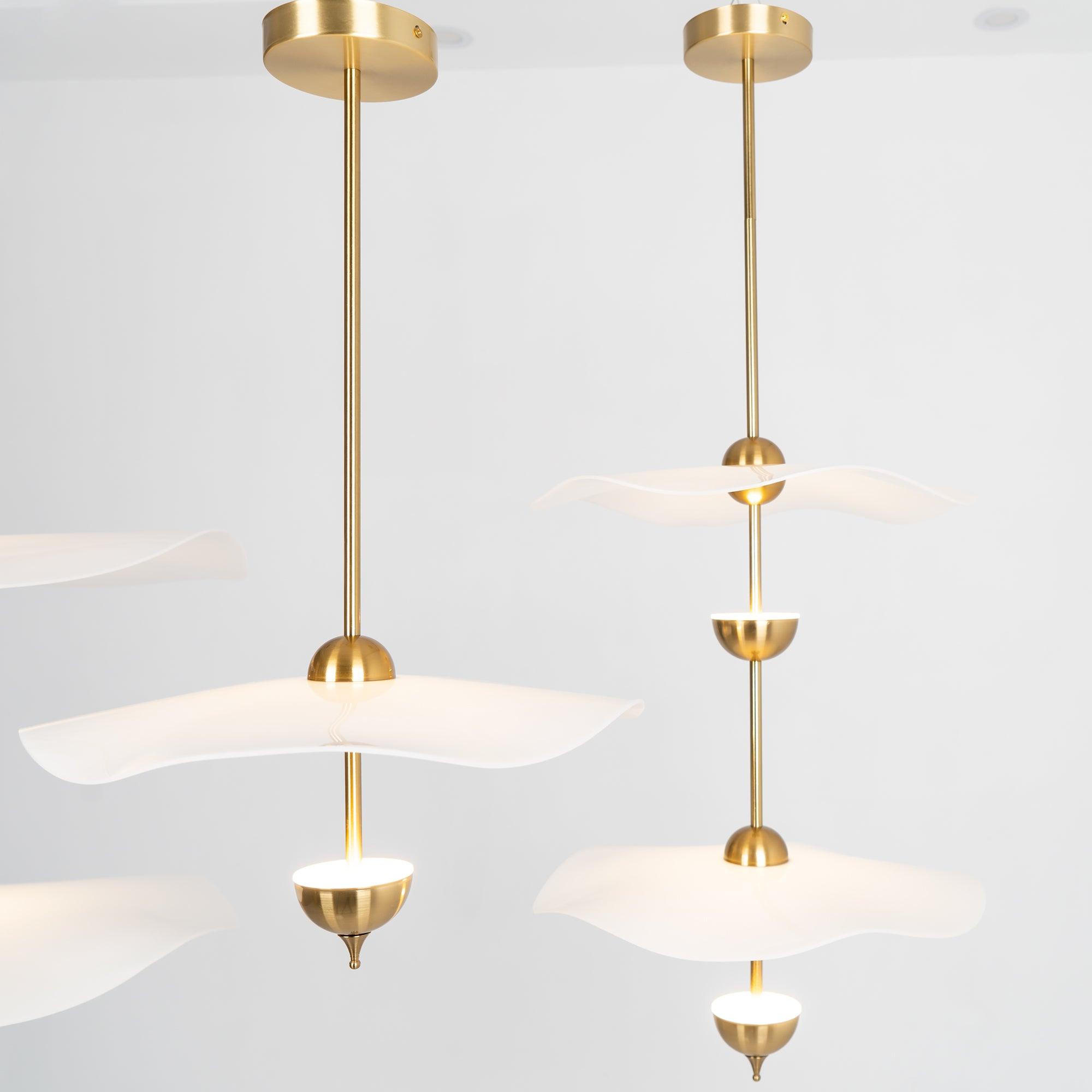 Lusso Wave Double Biscuit Pendant Light-Letslighting