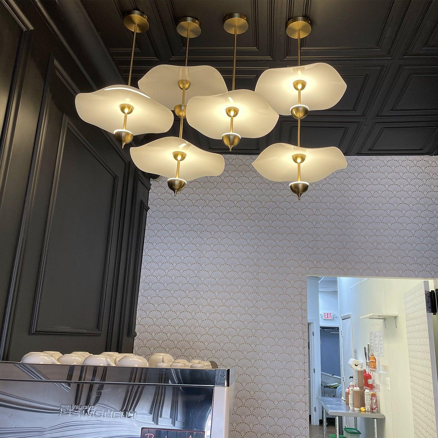 Lusso Wave Double Biscuit Pendant Light-Letslighting