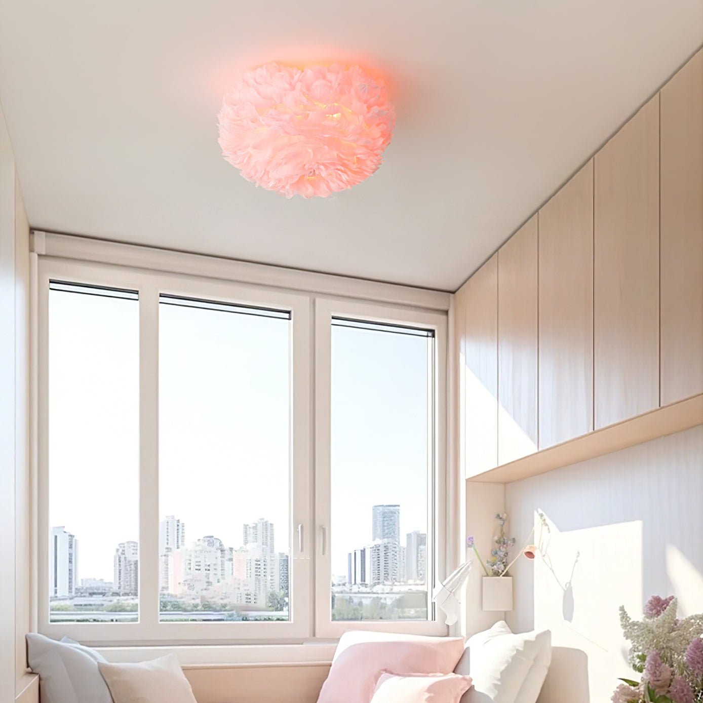 Zalore Premium Nordisch Kunst Gefiedert Deckenleuchte-Letslighting