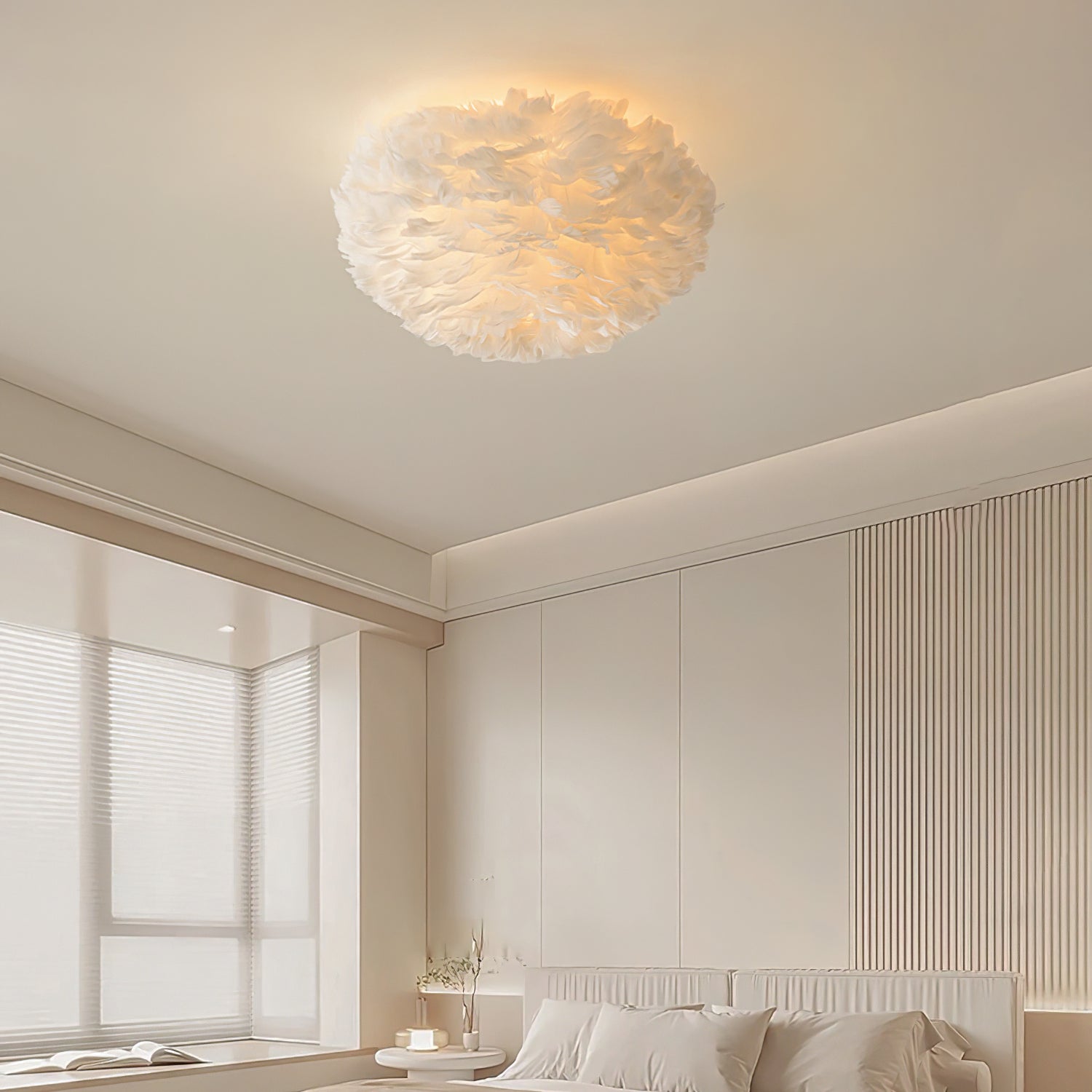 Zalore Premium Nordisch Kunst Gefiedert Deckenleuchte-Letslighting