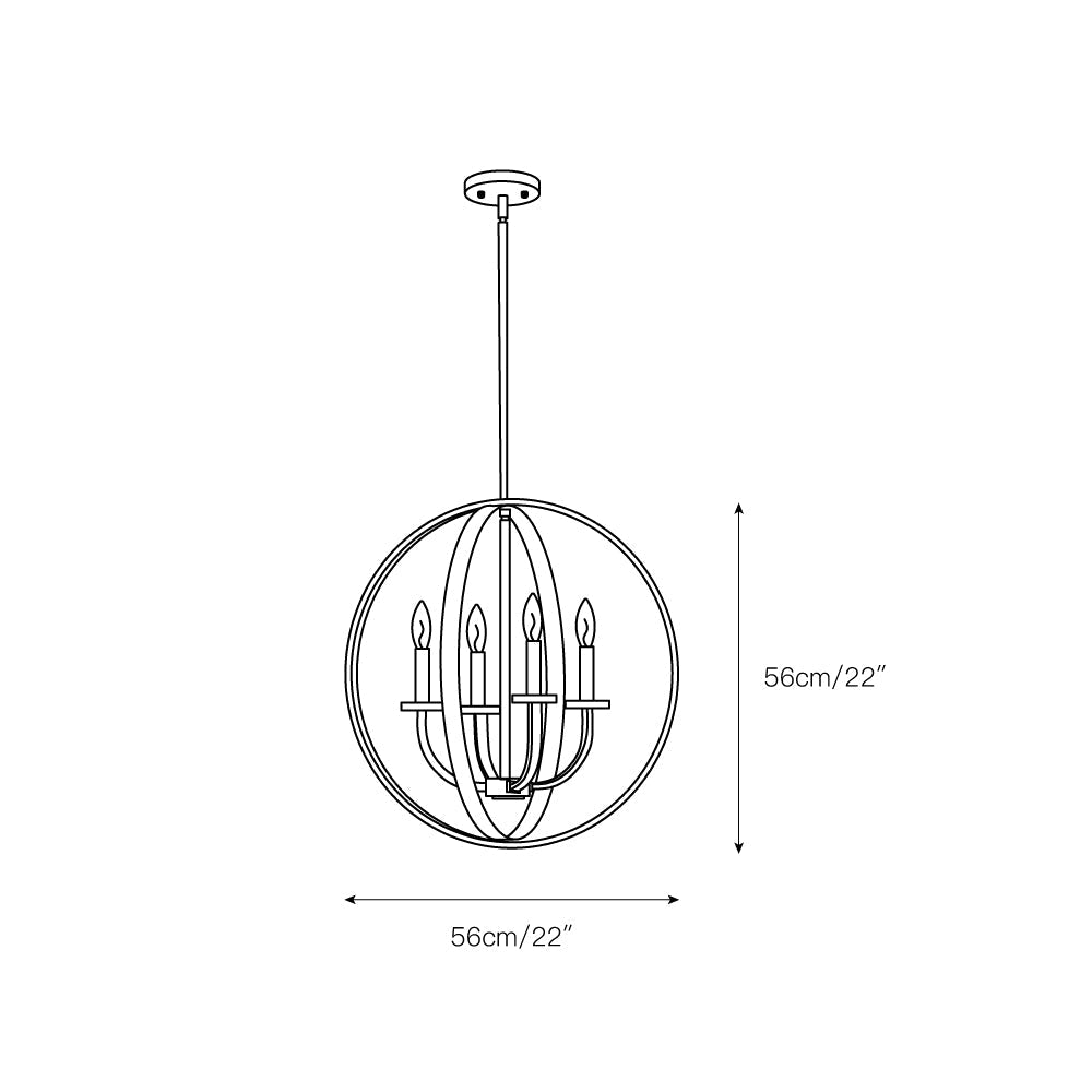 Icarila Vintage Industrial Messing Pendelleuchte-Letslighting