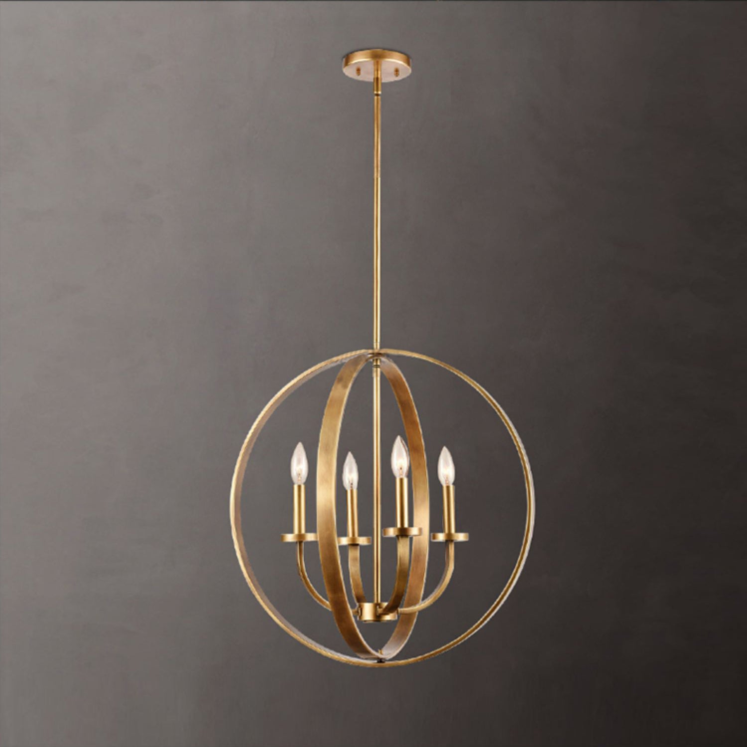 Icarila Vintage Industrial Messing Pendelleuchte-Letslighting