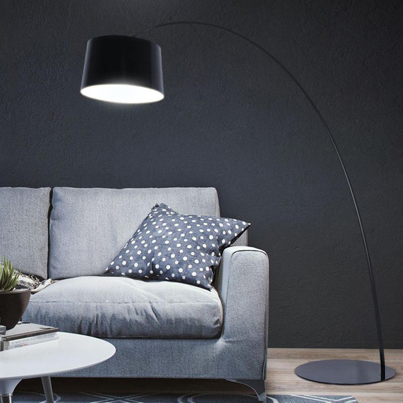 Arisha Cool Modern Stehleuchte Metallbogen, Schwarz/Weiß/Rot/Blau, Schlafzimmer, Metall