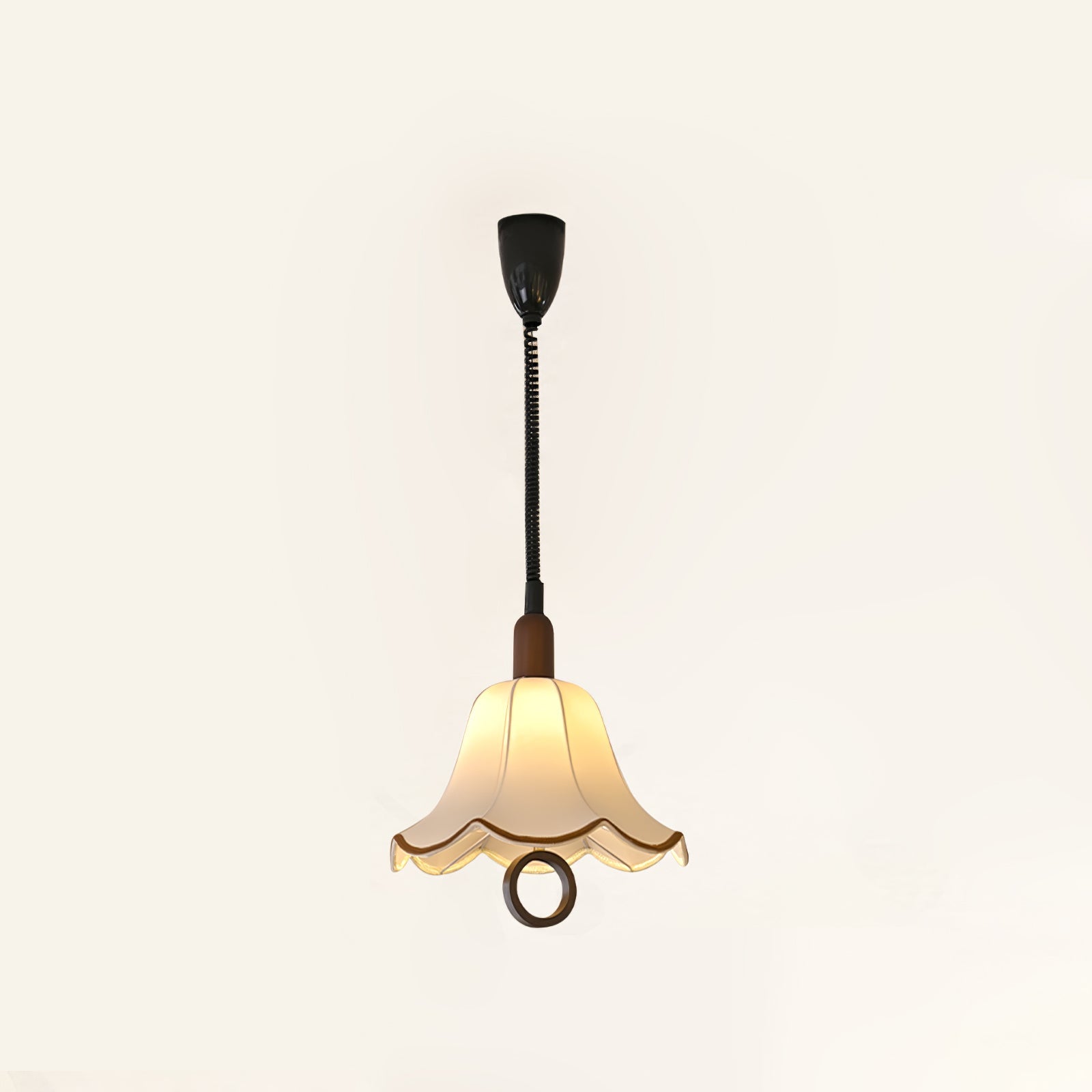 Eurvaryra Klassische Eleganz Stoff Holz Pendelleuchte-Letslighting