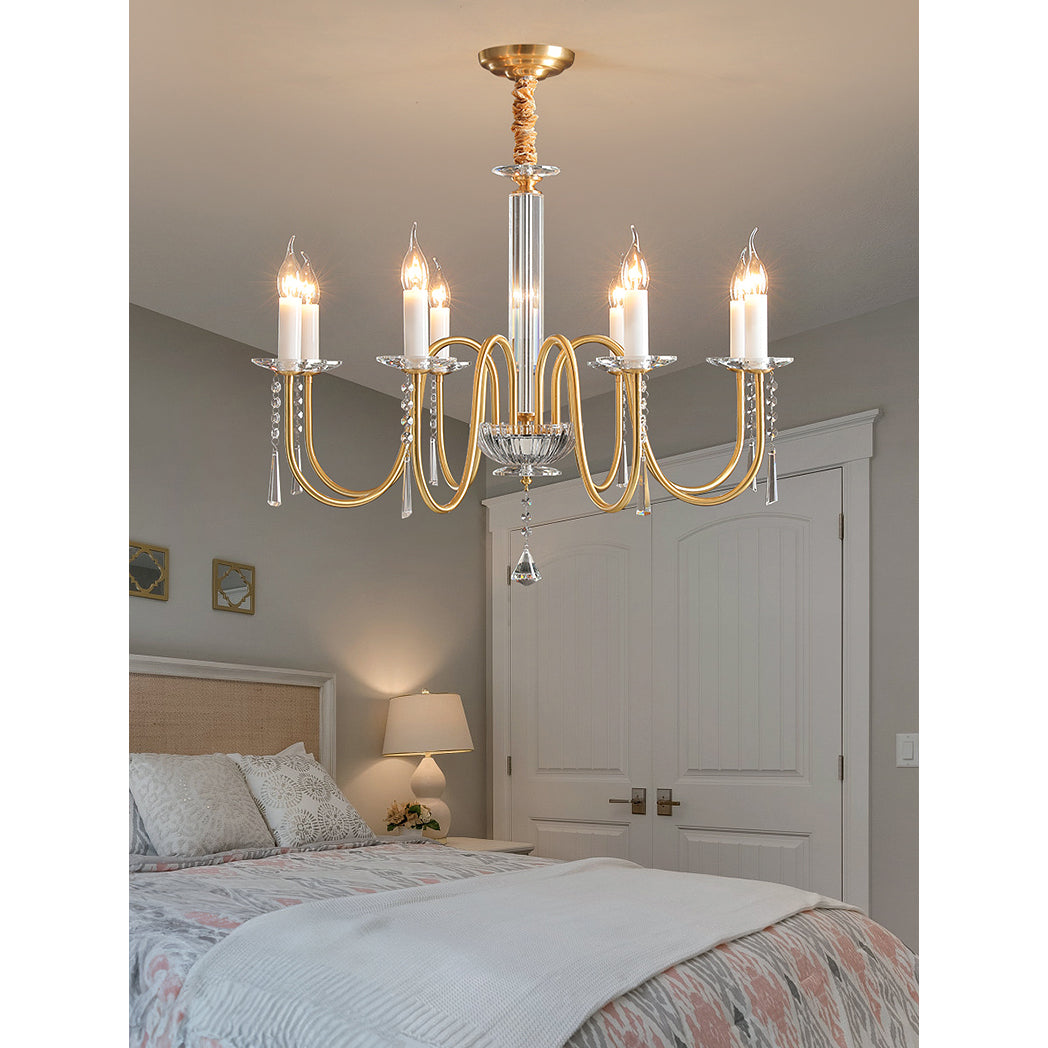 Ilphaara Messing Kristall Postmodern Luxus Kronleuchter-Letslighting